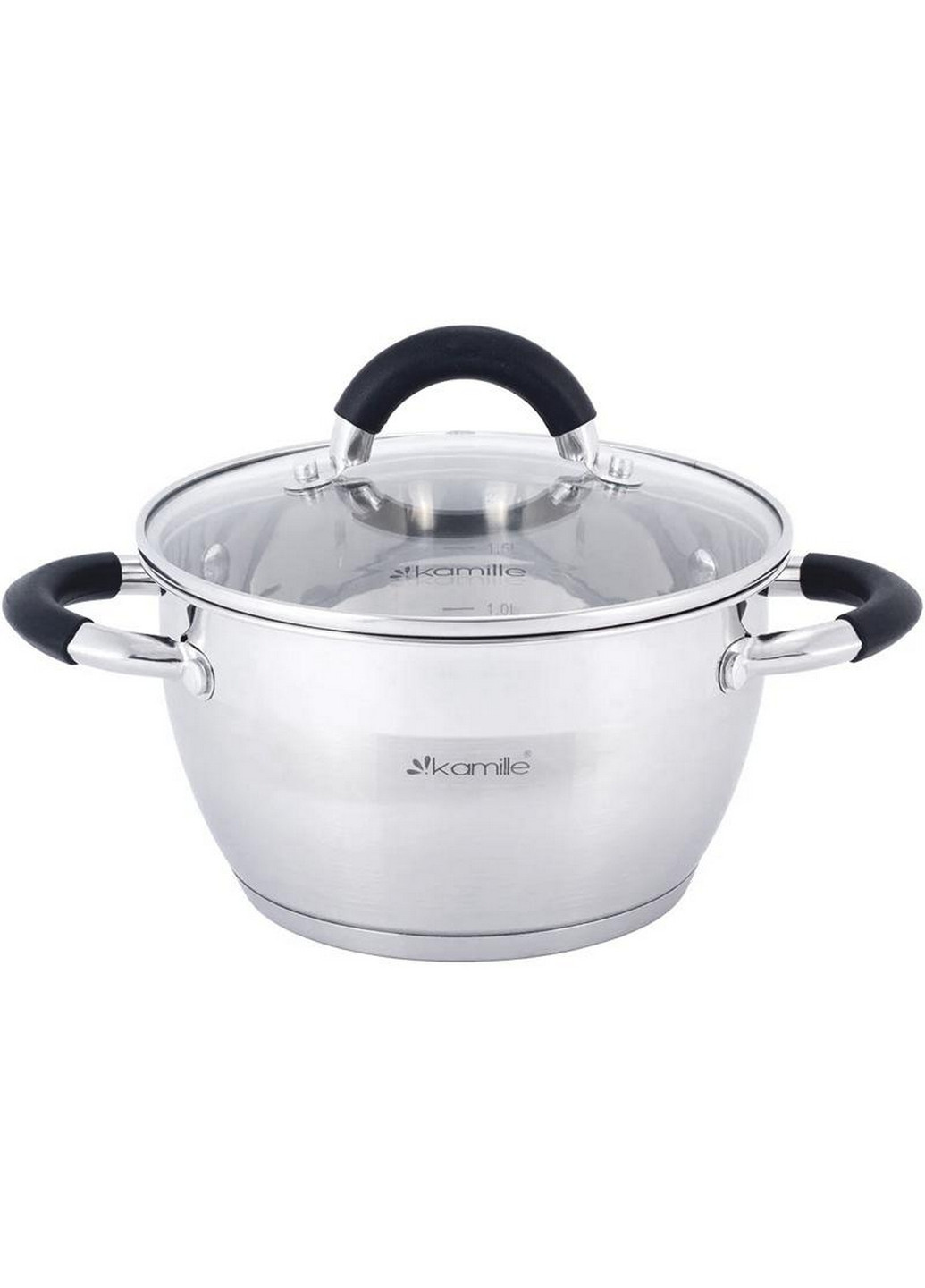 Набор 3 кастрюли Marsaili с силиконовыми ручками Ø16х10 см, Ø18х11 см, Ø20х11,5 см Kamille (267150086)