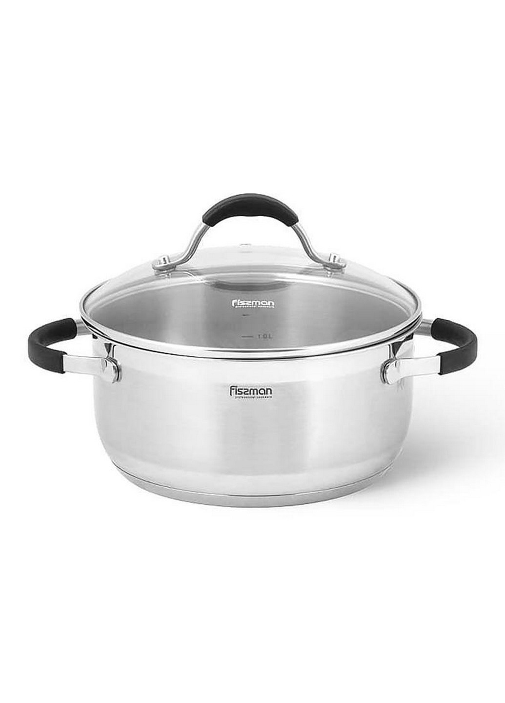 Кастрюля Magnifika с силиконовыми накладками на ручках Ø18хØ15х8,5 см Fissman (267150141)