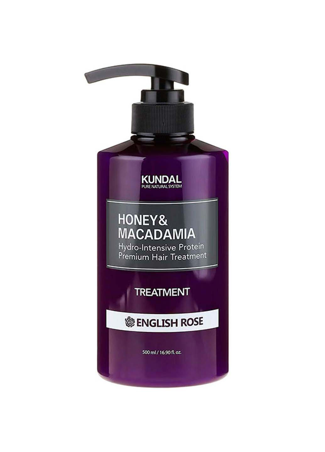 Питательный кондиционер Honey & Macadamia Protein Hair Treatment English Rose 500 мл Kundal (267157468)