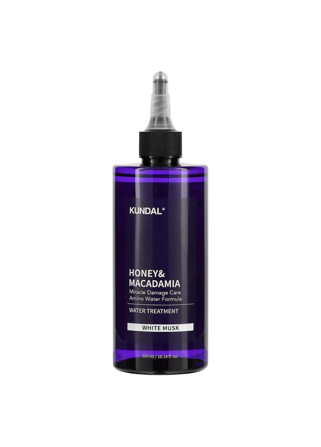 Маска-кондиціонер з медом та олією макадамії Honey & Macadamia Miracle Damage Care Water Treatment White 300 мл Kundal (267157461)