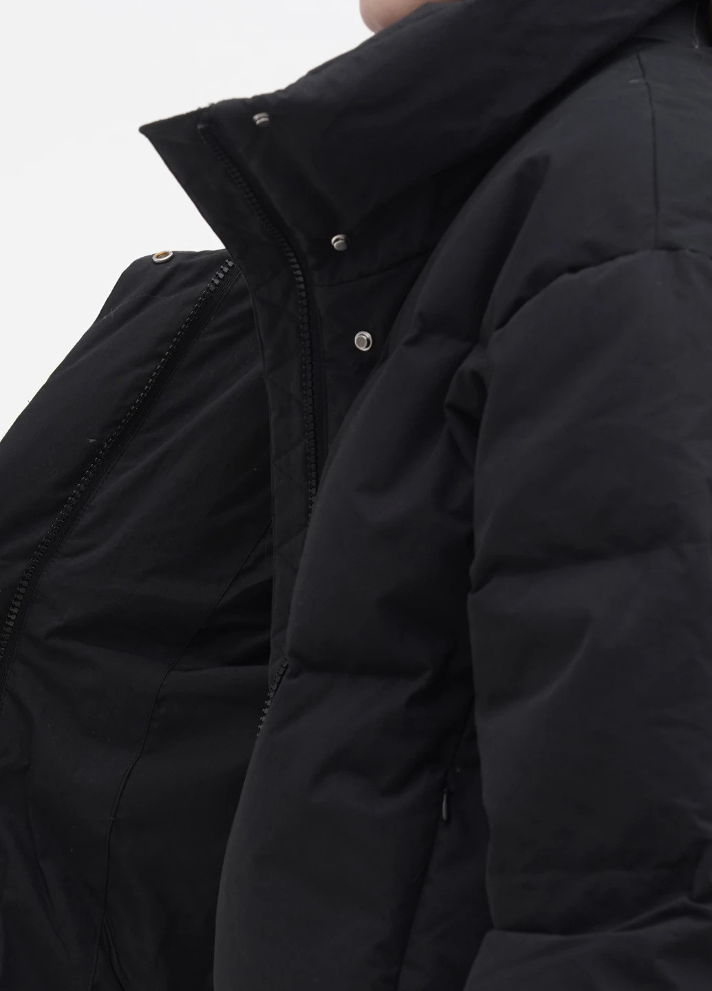 Черный зимний Пуховик аляска H&M