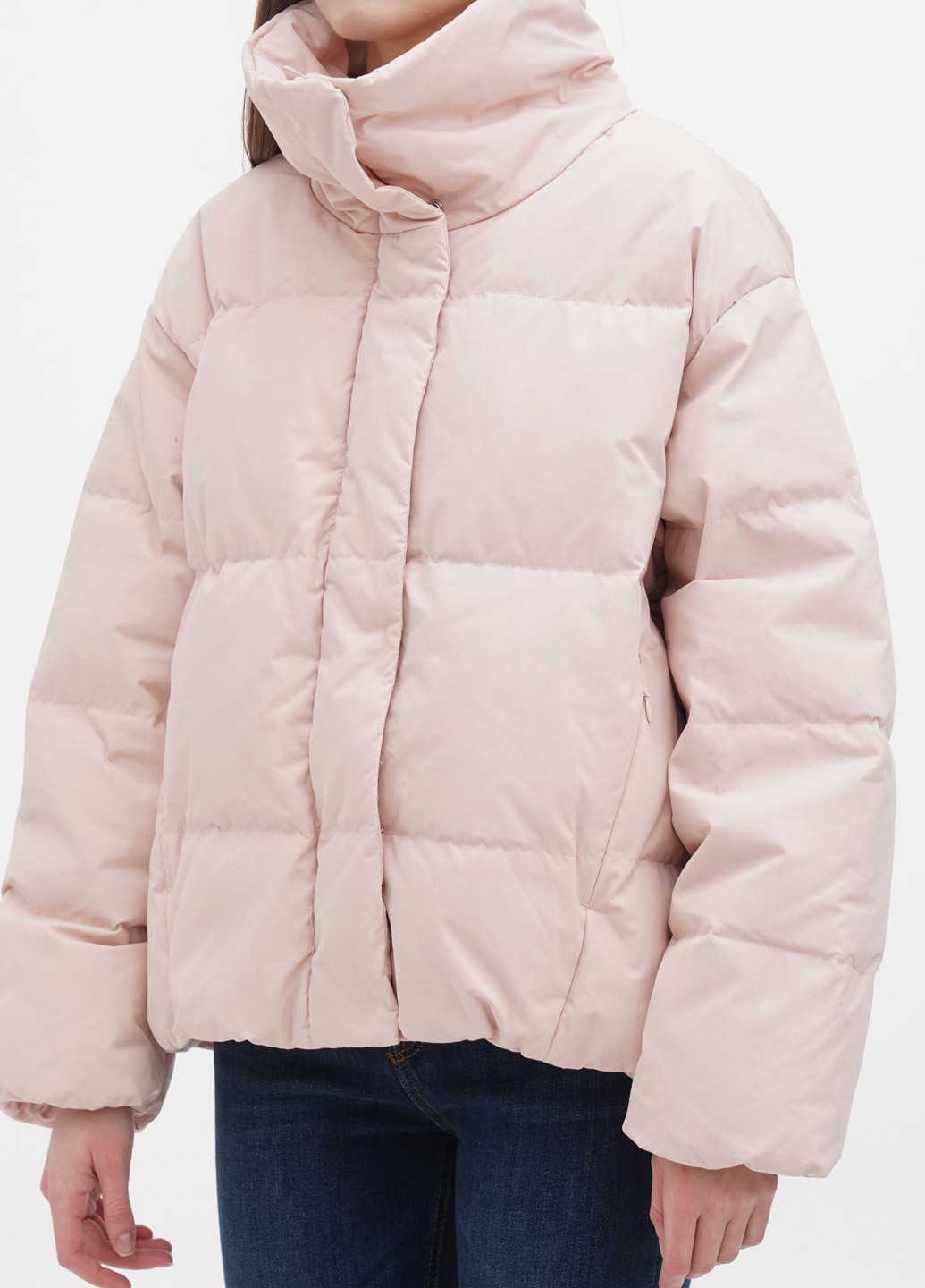 Светло-розовый зимний Пуховик аляска H&M