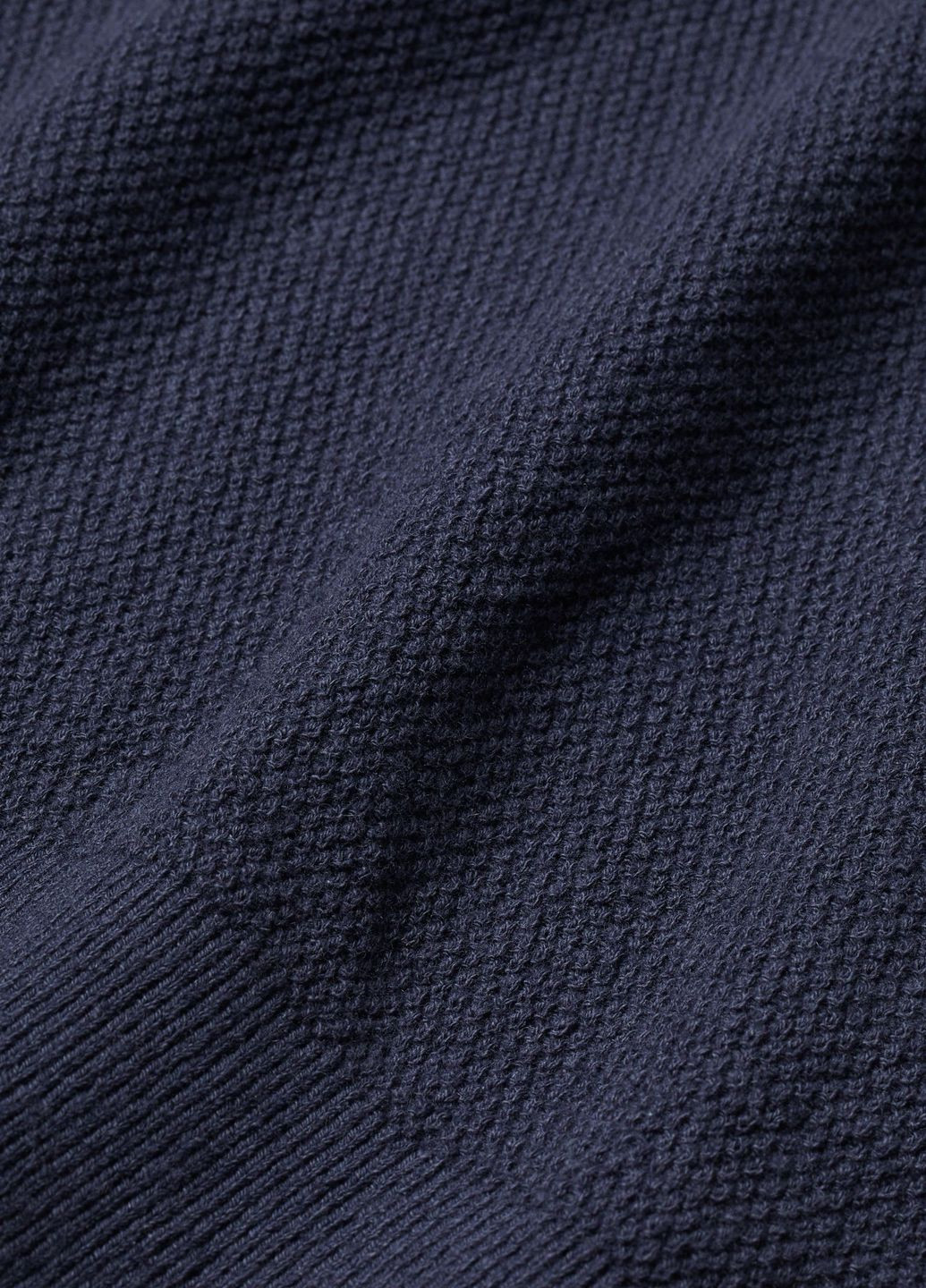 Темно-синий демисезонный свитер лен бленд H&M