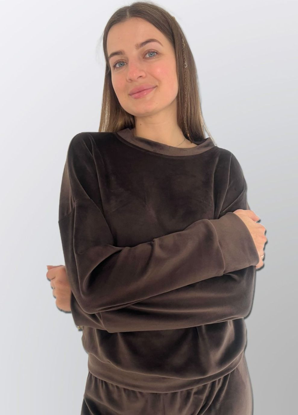 Коричнева всесезон піжама штани та кофта пш1500 шоколадний MiaNaGreen