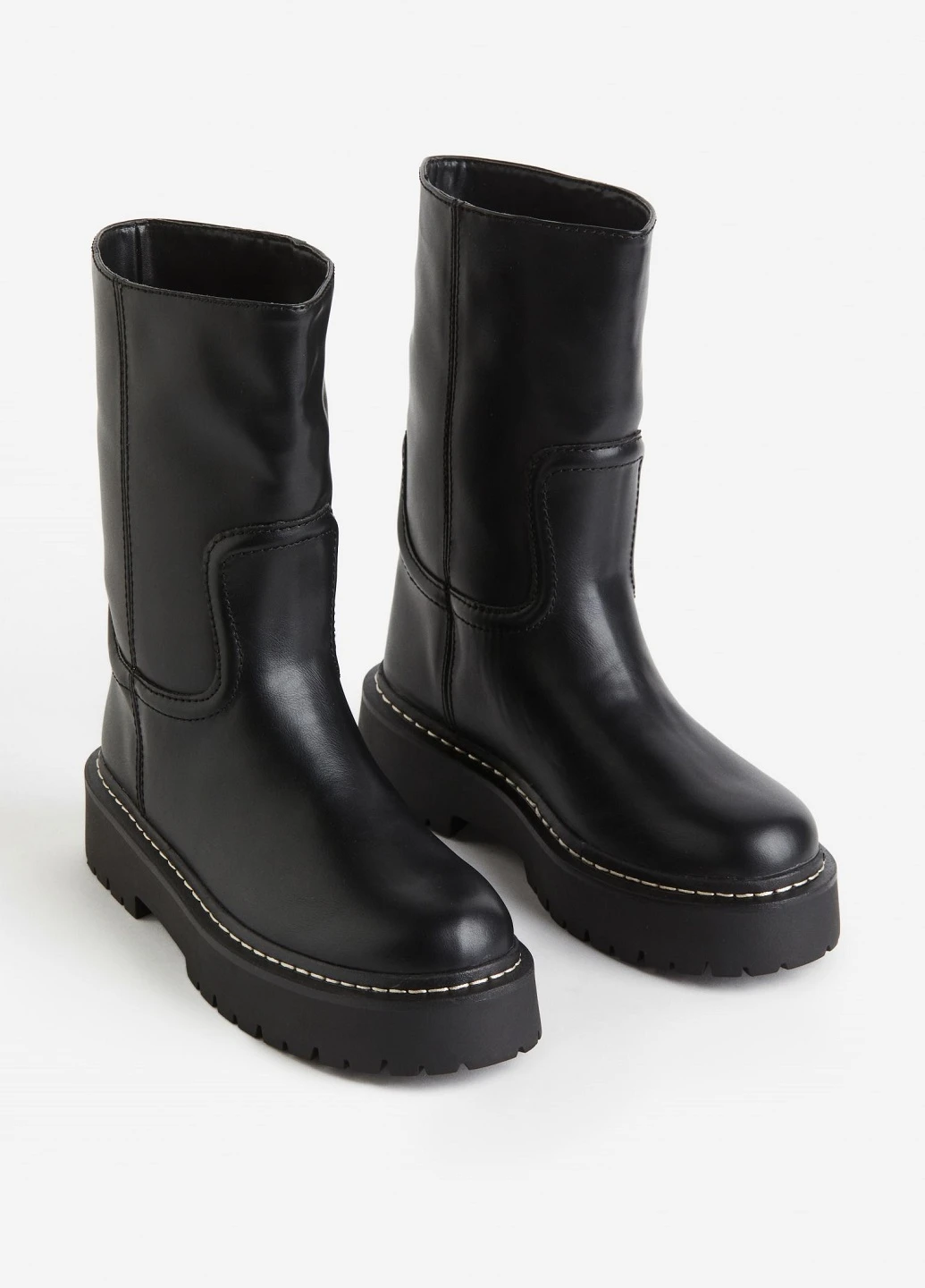Осенние ботинки H&M из искусственной кожи