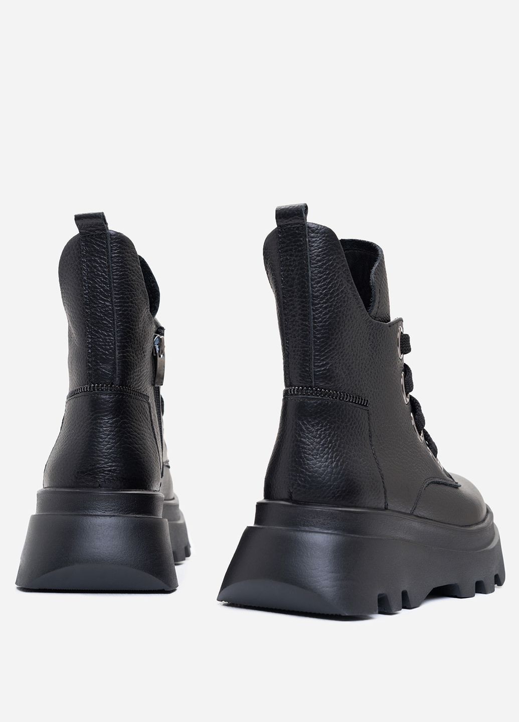 Чорні полегшені черевики на хутрі ISSA PLUS ob2-383 (267313354)