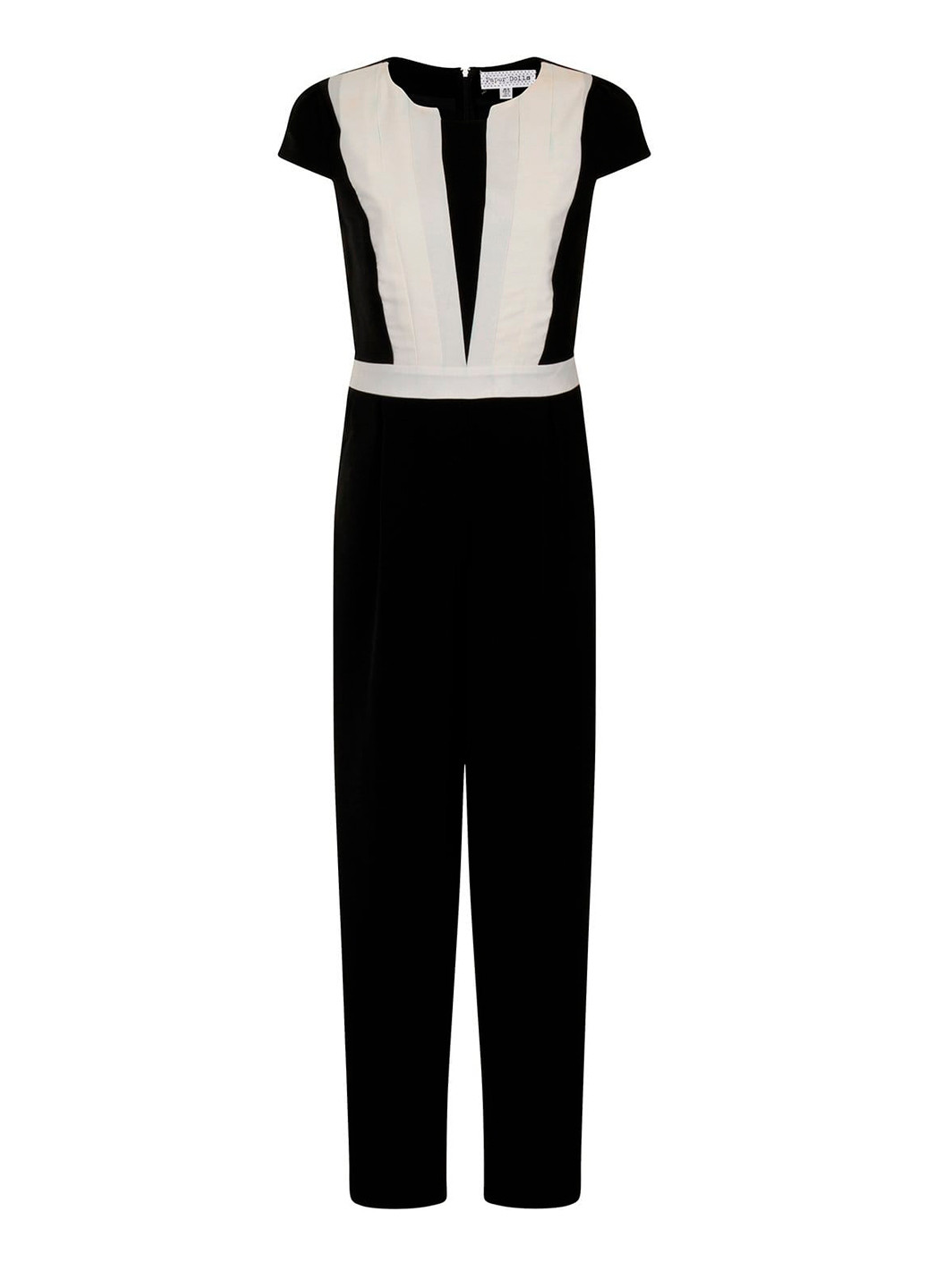 Женский комбинезон брюками Paper Dolls комбинезон-брюки однотонный чёрный праздничный полиэстер
