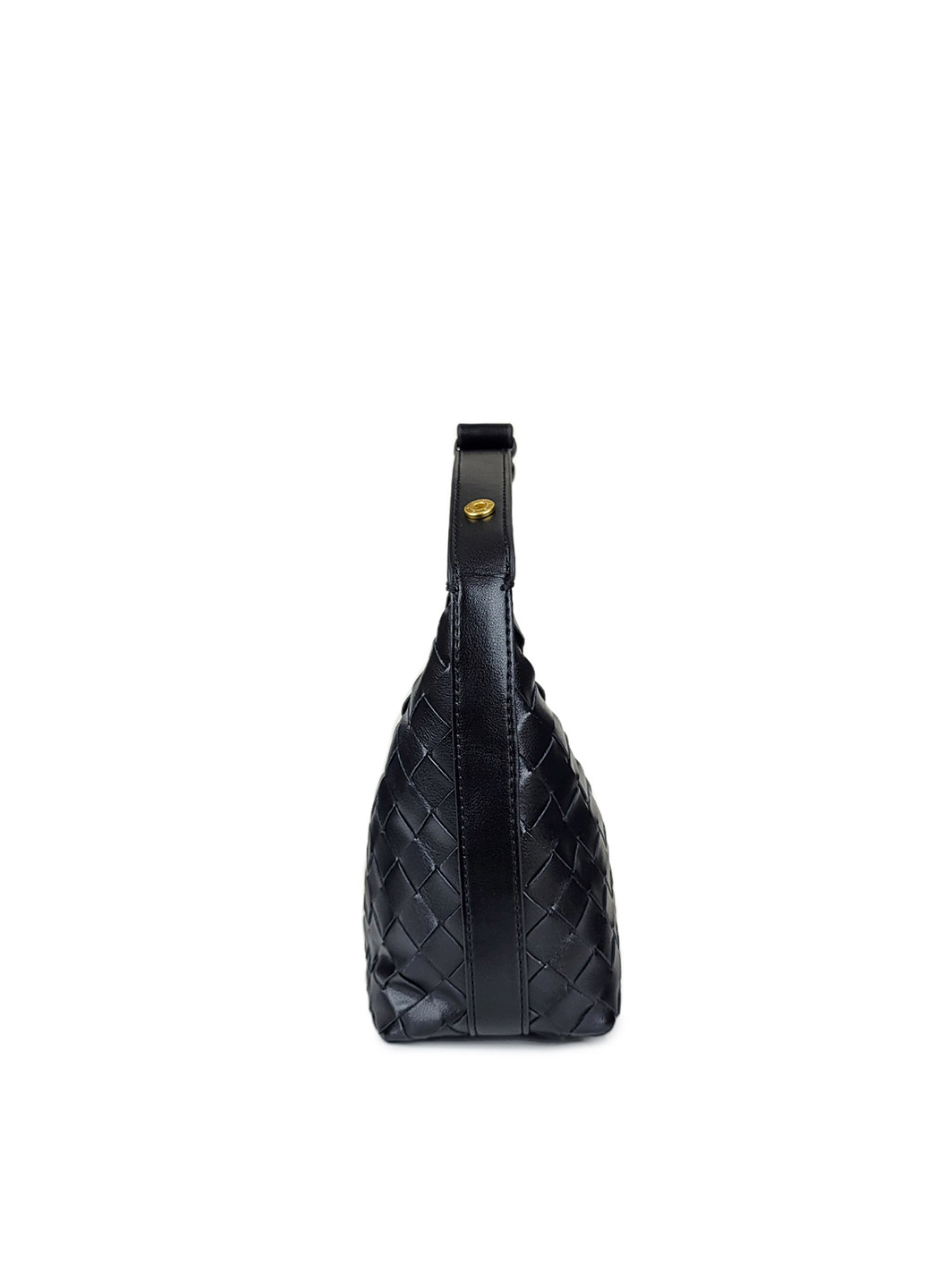 Шкіряна сумка хобо чорна плетена, 9752 чорн, Fashion (267404190)