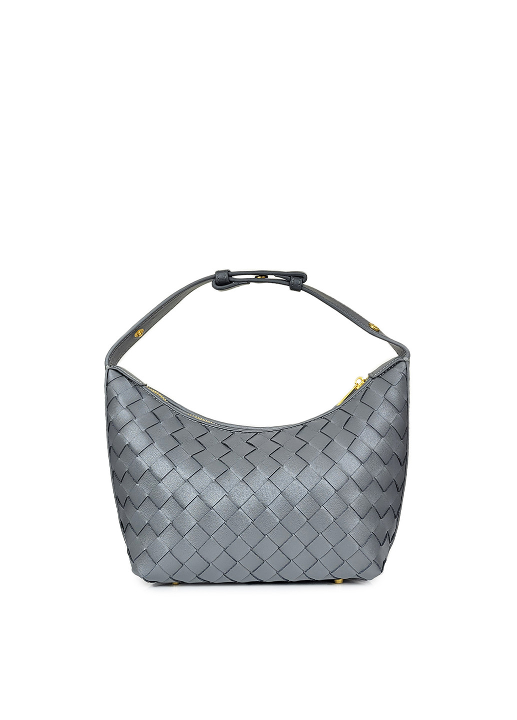 Шкіряна сумка хобо сіра плетена, 9752 сір, Fashion (267404187)