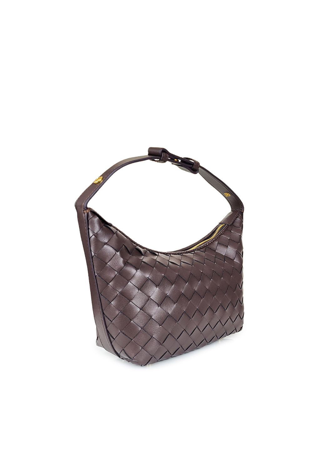 Кожаная сумка хобо коричневая плетенная, 9752 кор, Fashion (267404189)