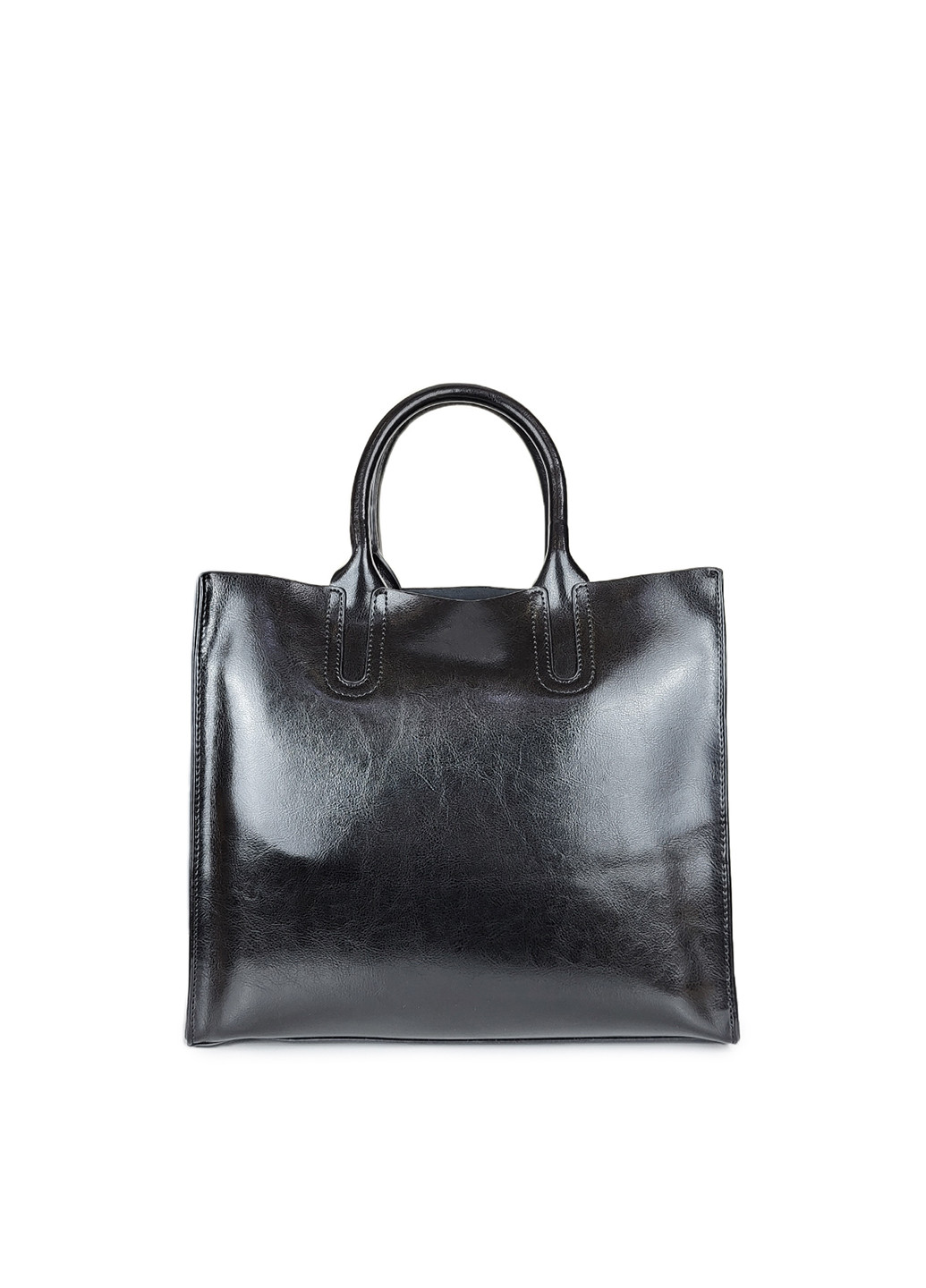 Женская черная кожанная сумочка большая, 8952 чорн, Fashion (267404200)