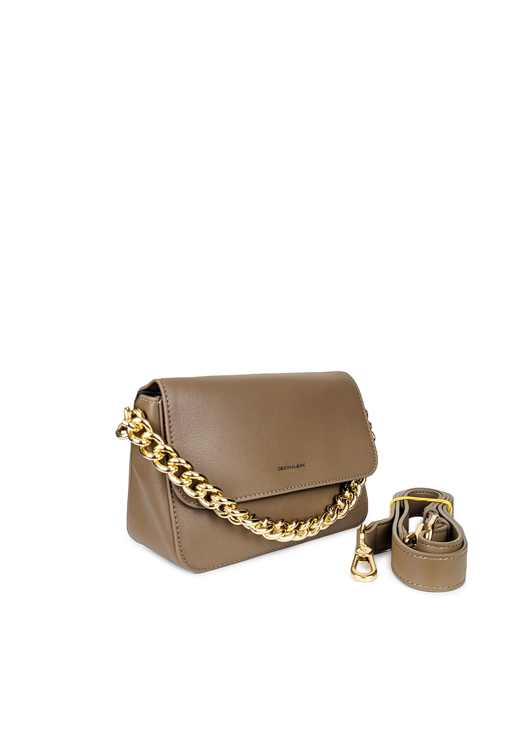 Шкіряна оливкова сумочка з ланцюжком, BD56005-S1оливк, Fashion (267404186)