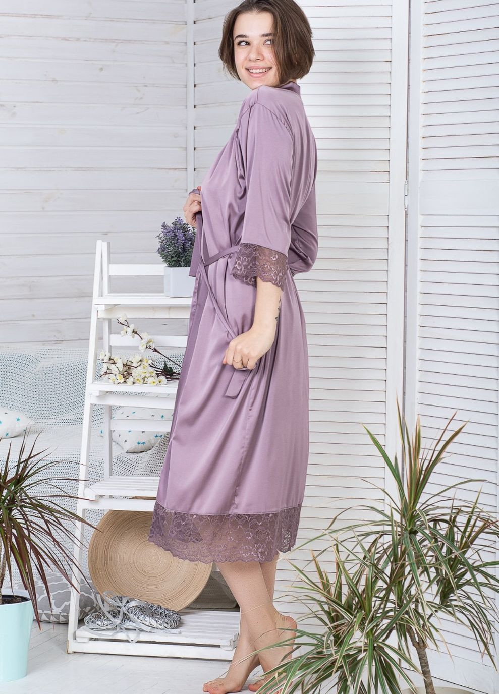 Халат женский удлиненный Х1080 110 см MiaNaGreen (267507361)