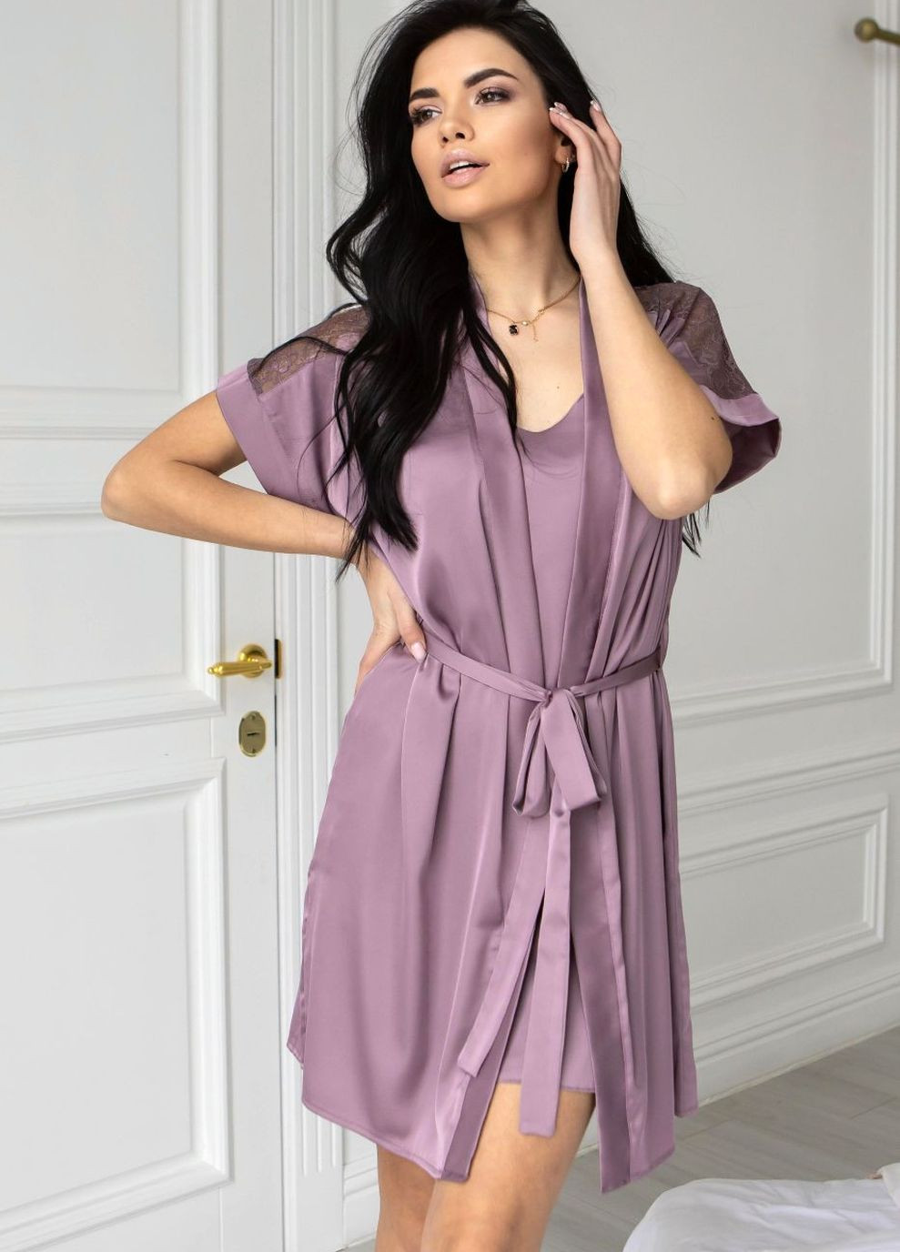 Халат домашній легкий Хбф1010 MiaNaGreen (267507430)