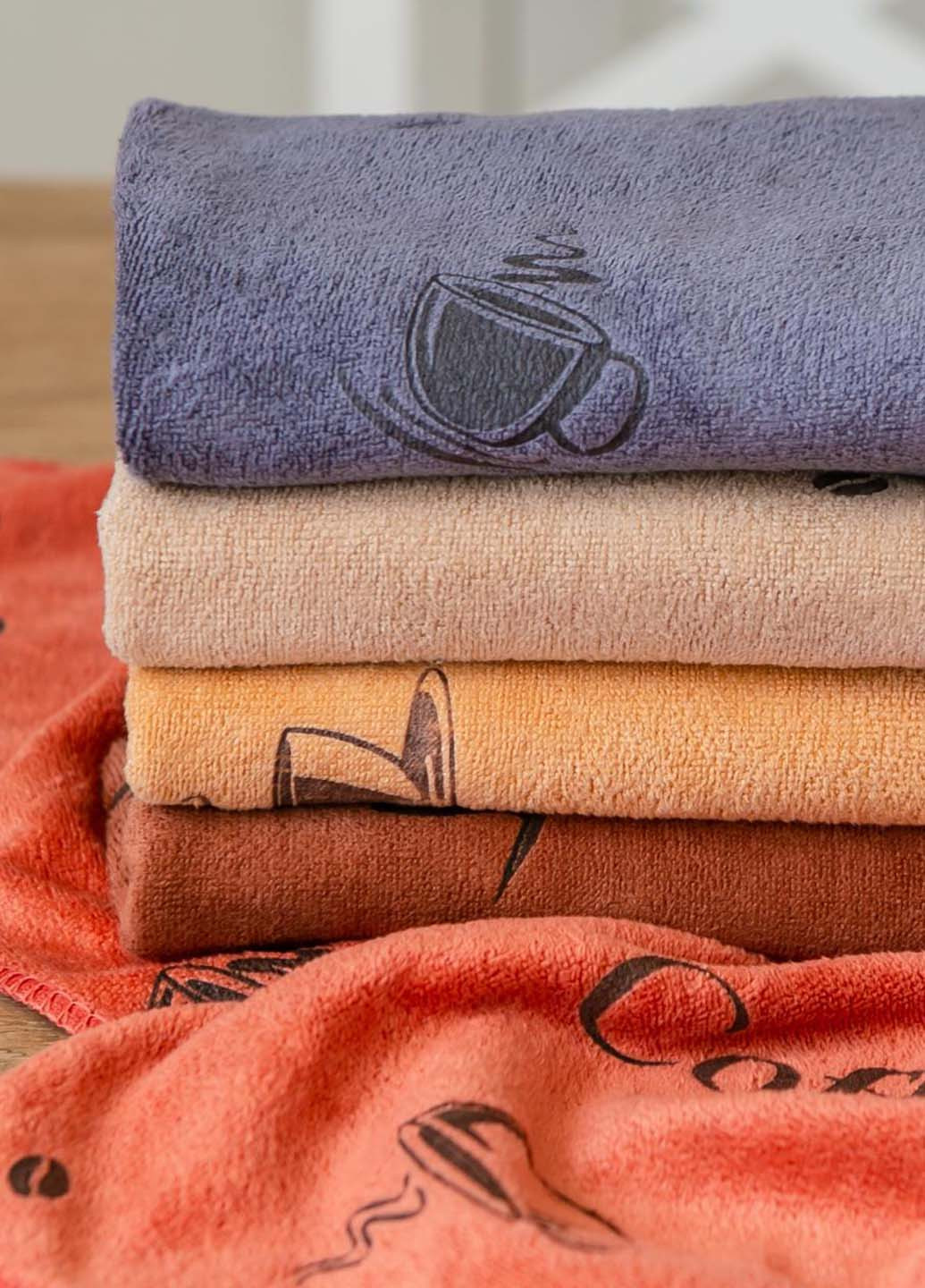 Набір кухонних серветок 5 шт. (мікрофібра), 50х25 см. Homedec малюнок комбінований