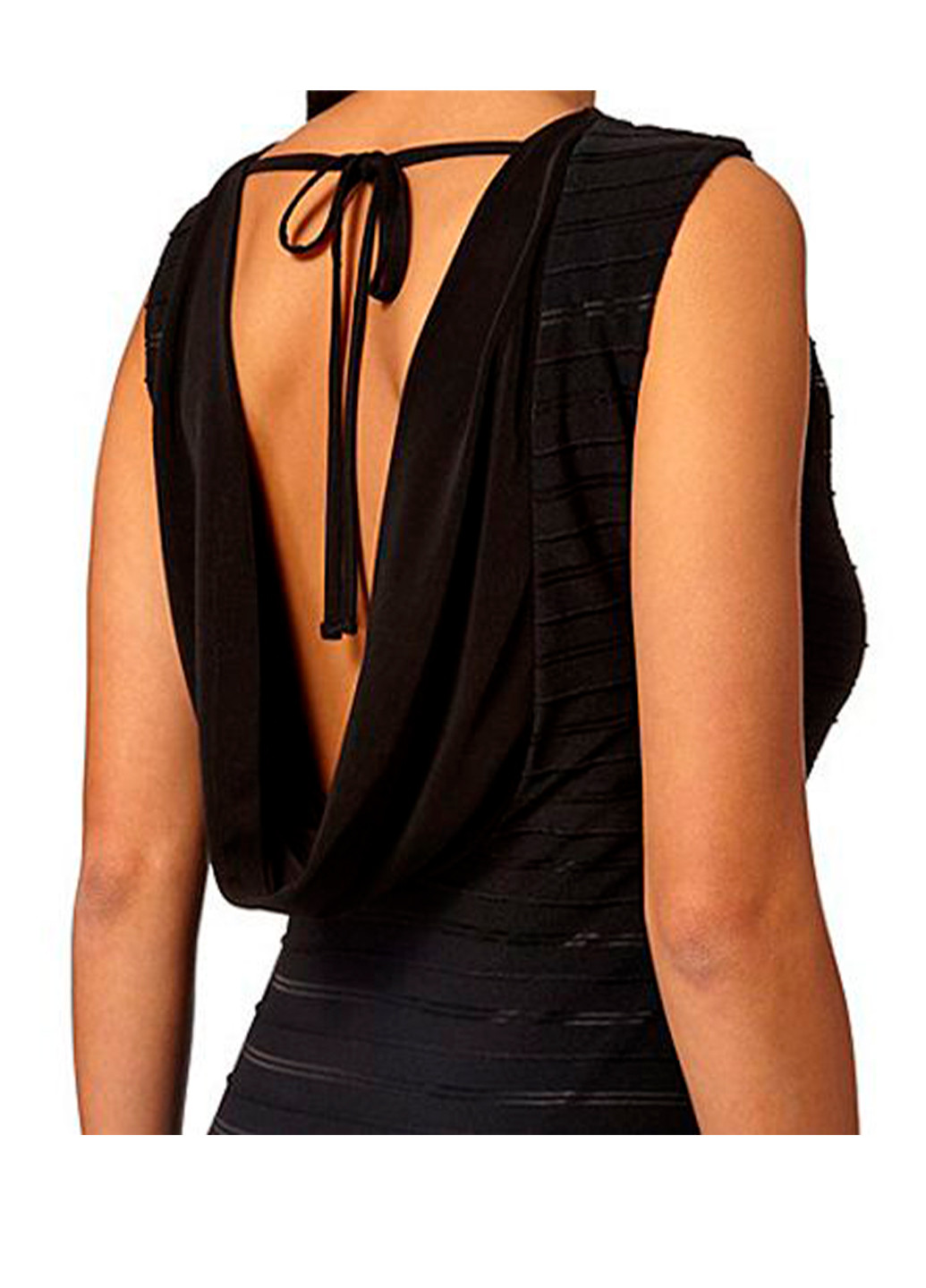 Черное праздничный женское черное мини платье с открытой спиной, футляр Lipsy однотонное