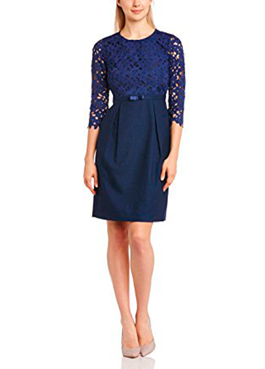 Темно-синее праздничный женское темно-синее платье футляр Darling однотонное