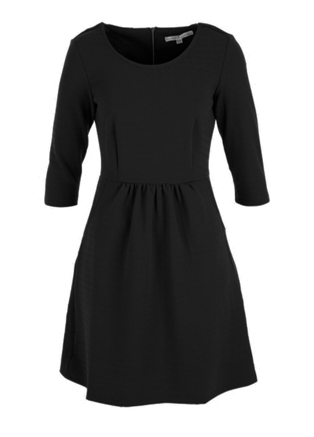 Чорна кежуал жіноча міні сукня кльош, бебі долл, з пишною спідницею, плісована Uttam Boutique однотонна