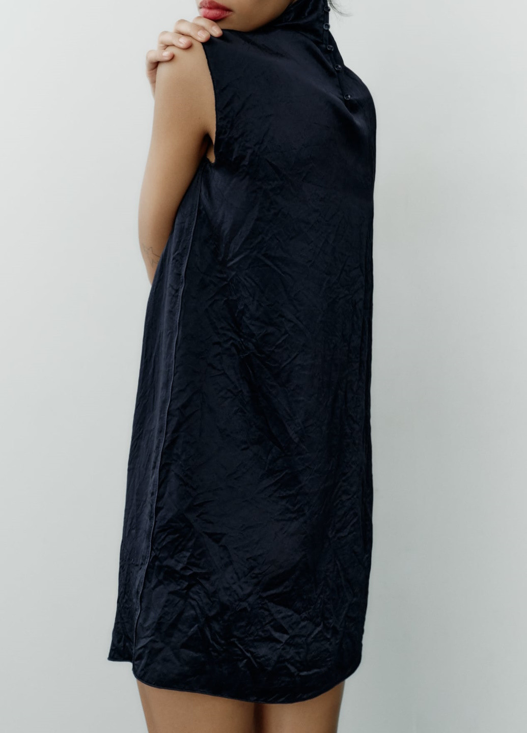 Темно-синее праздничный платье Zara однотонное