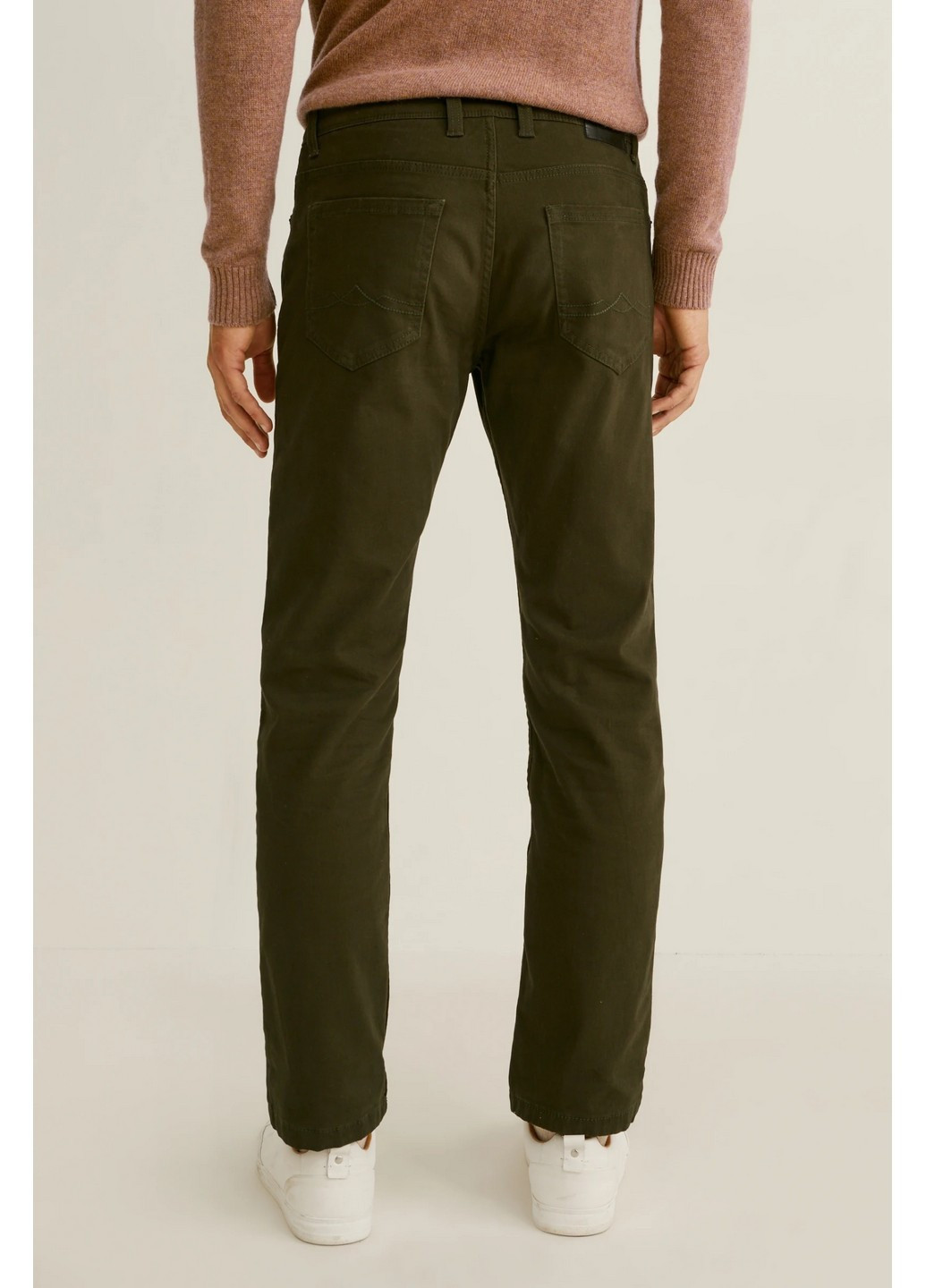 Темно-зеленые кэжуал демисезонные брюки C&A