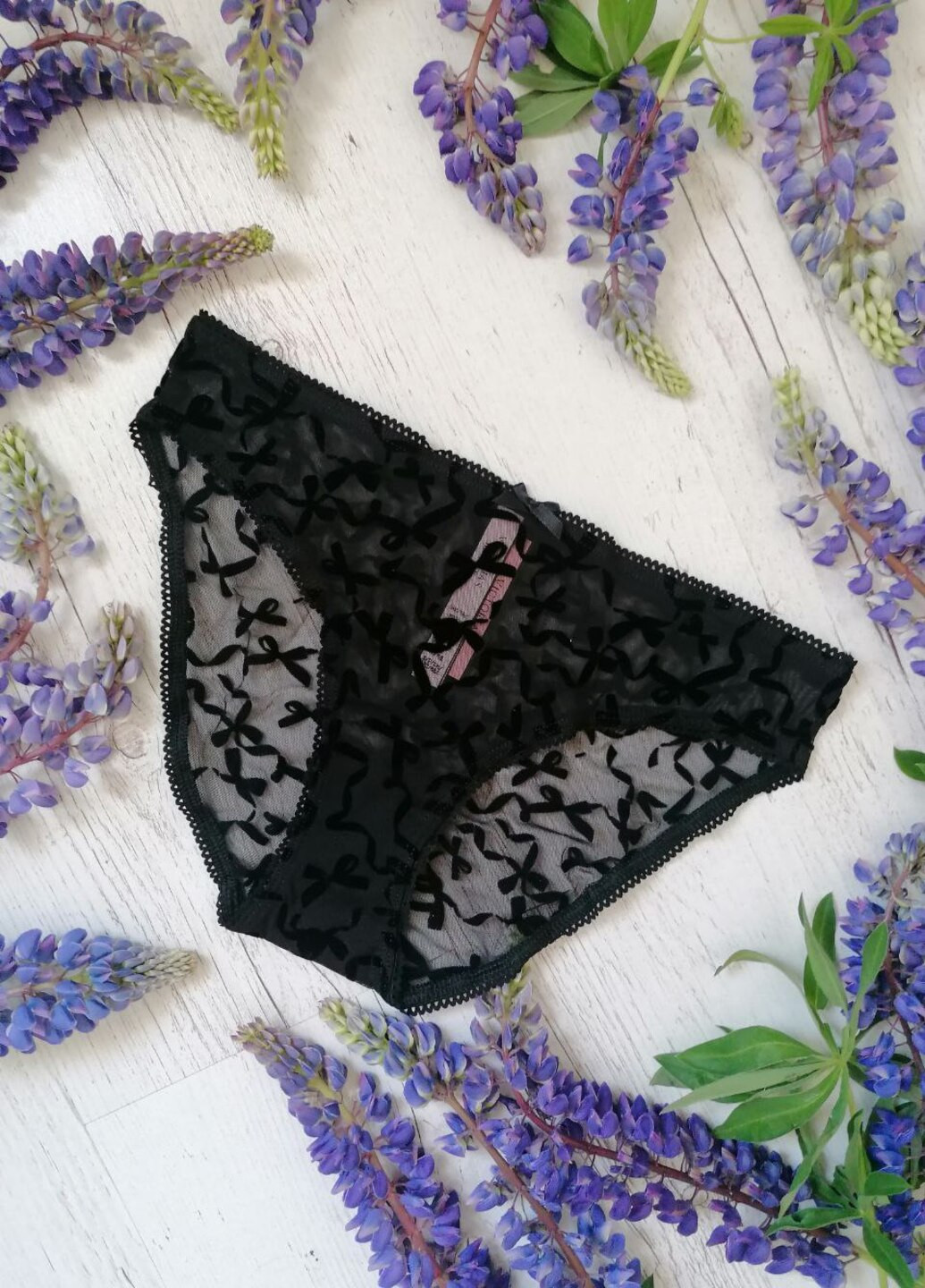 Трусики мереживні, орнамент бантик Victoria's Secret bikini (267419302)