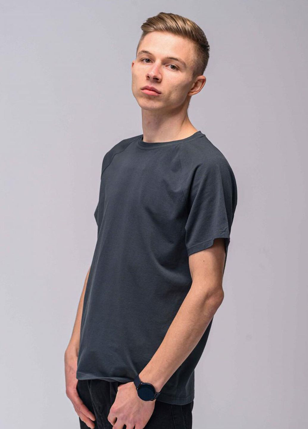 Сіра футболка basic з коротким рукавом Custom Wear