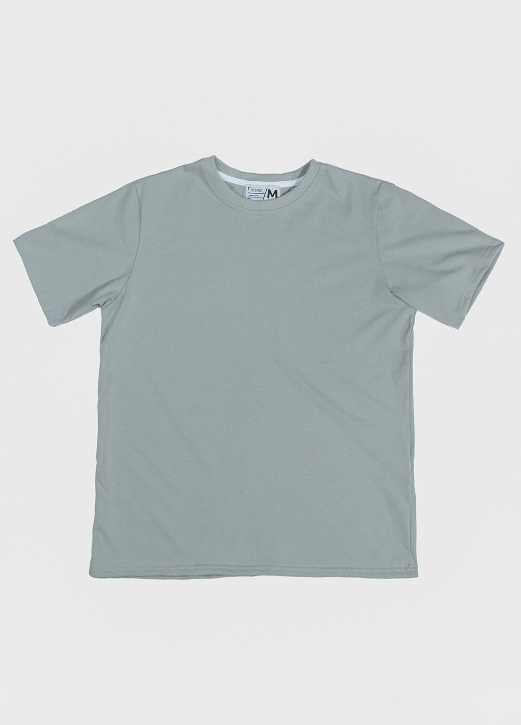 Сіра базова футболка з коротким рукавом BEZLAD
