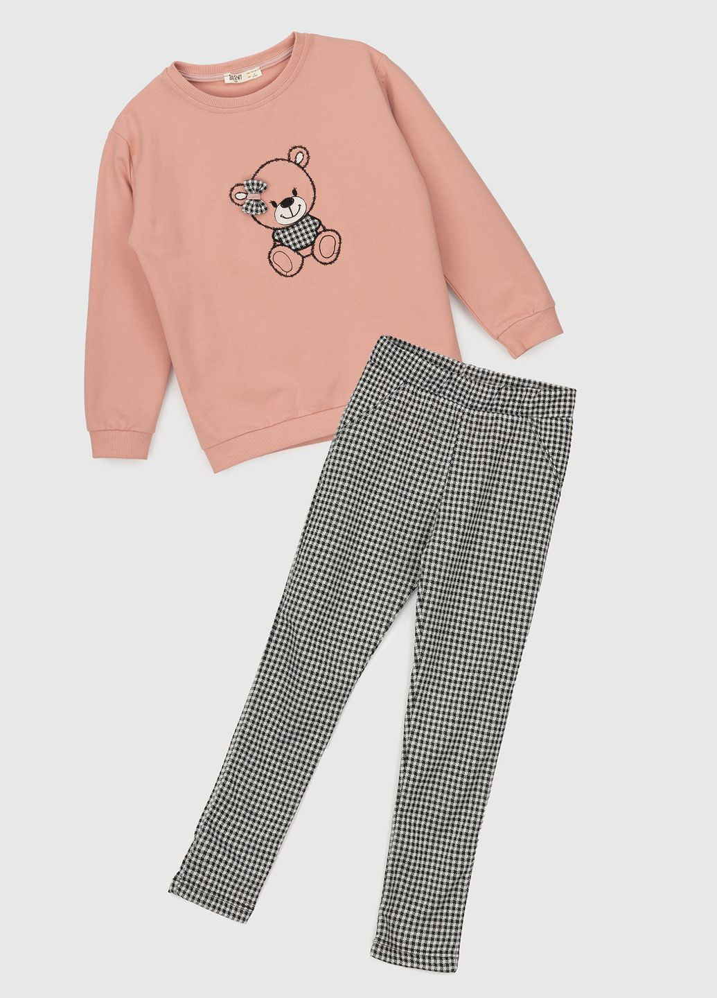 Костюм для дівчинки (світшот+штани) 1567 104 см Рожевий (2000990144331D) Breeze (267497610)