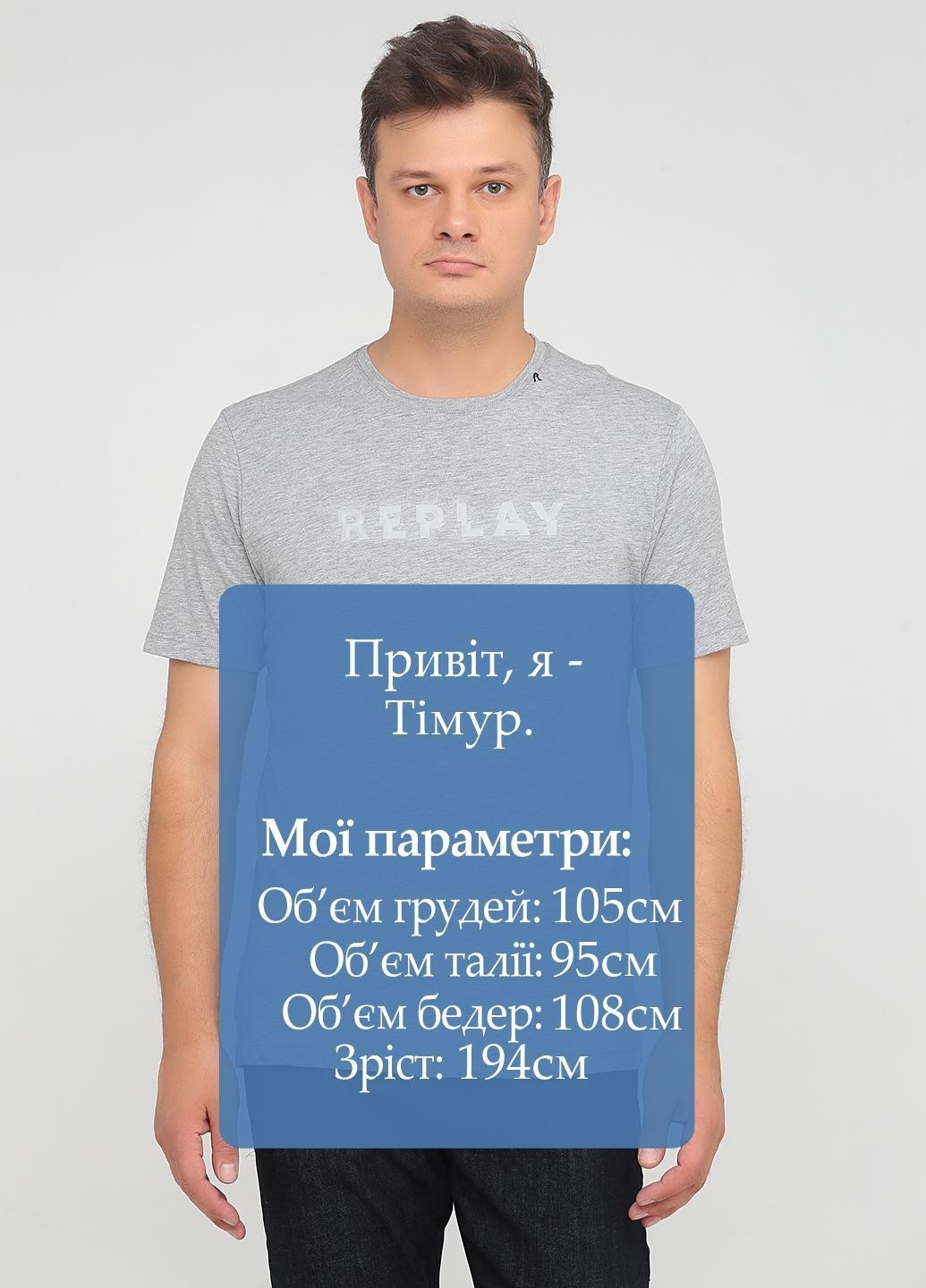 Сіра футболка Replay