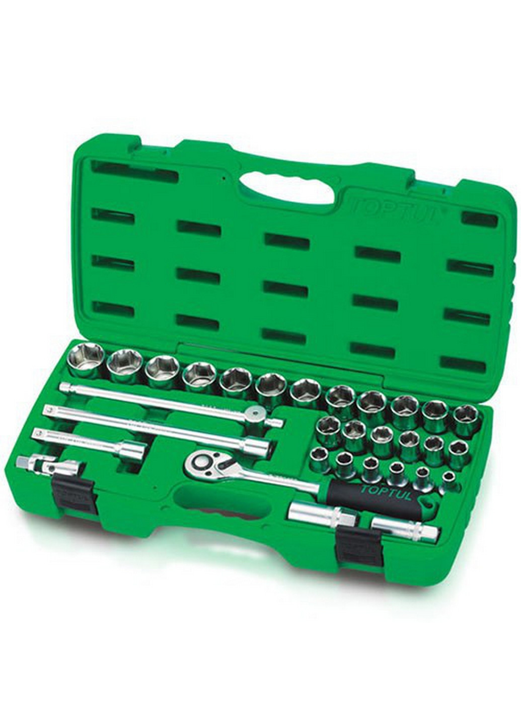 Комплект инструмента в чемодане 1/2" 31ед. TOPTUL (267654321)
