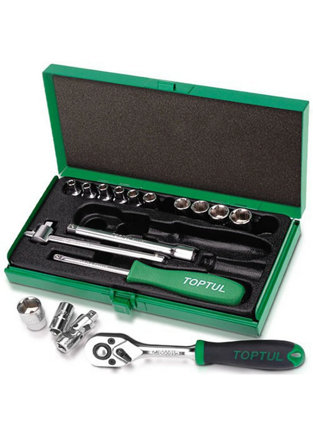 Комплект инструмента в кейсе 1/4" 17ед. TOPTUL (267657351)