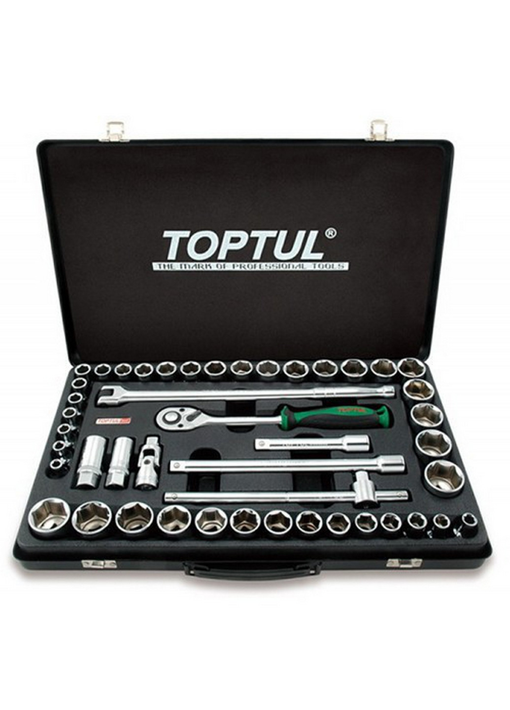 Набір інструментів комбінований 1/2" (дюйм+метр.) 46од. TOPTUL (267659944)