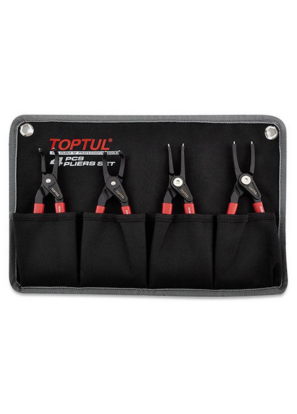 Комплект знімачів стопорних кілець посилених 4од. (у чохлі) TOPTUL (267659931)