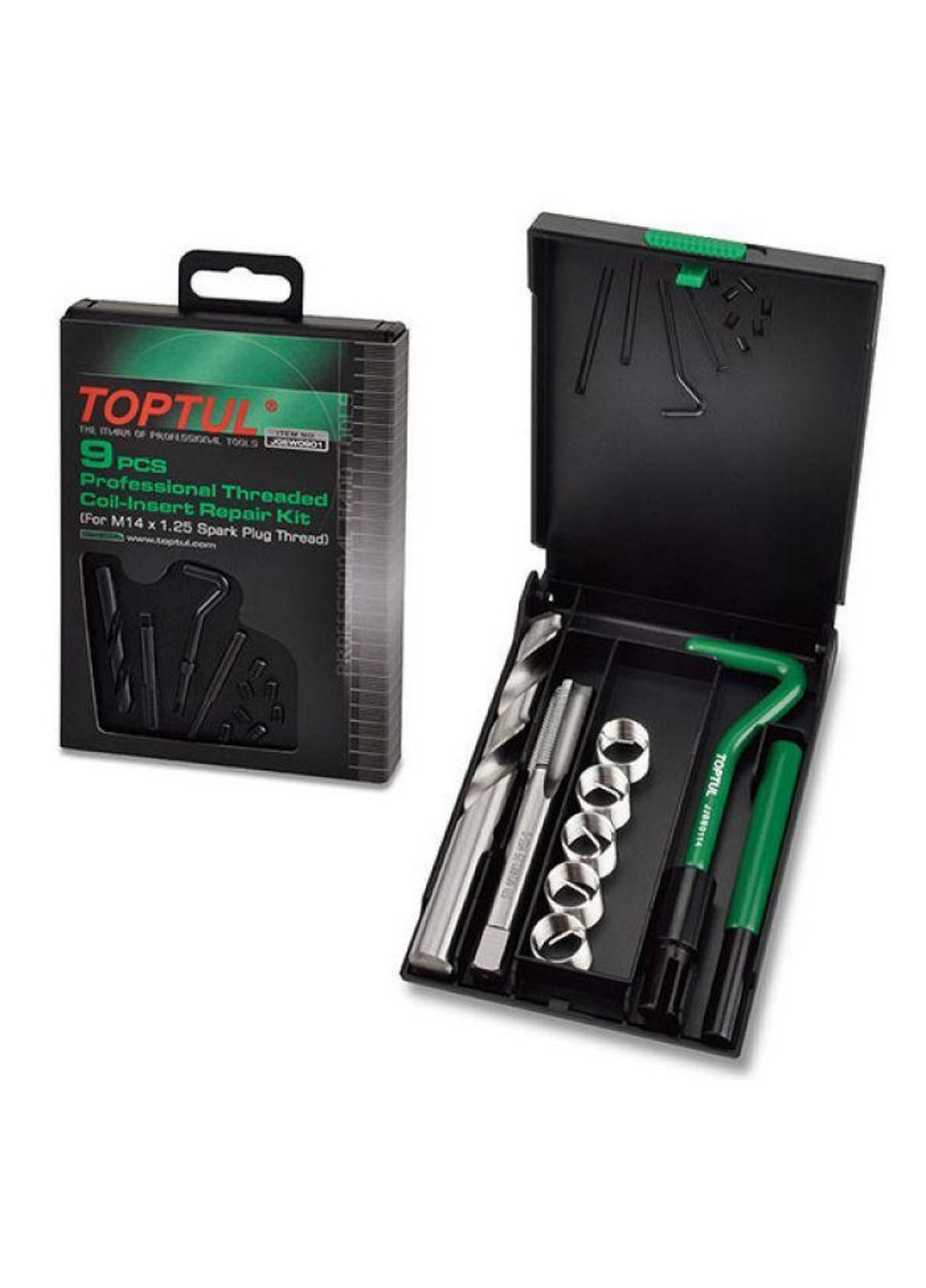 Комплект для восстановления резьбы свечных отверстий М14х1,25 TOPTUL (267659138)