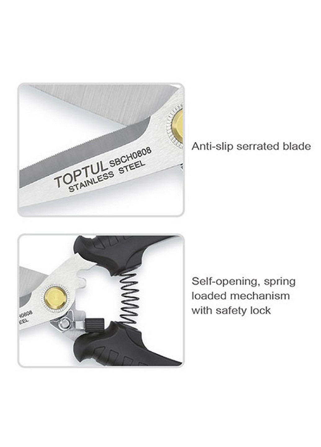 Ножницы многофункциональные 8" TOPTUL (267658127)