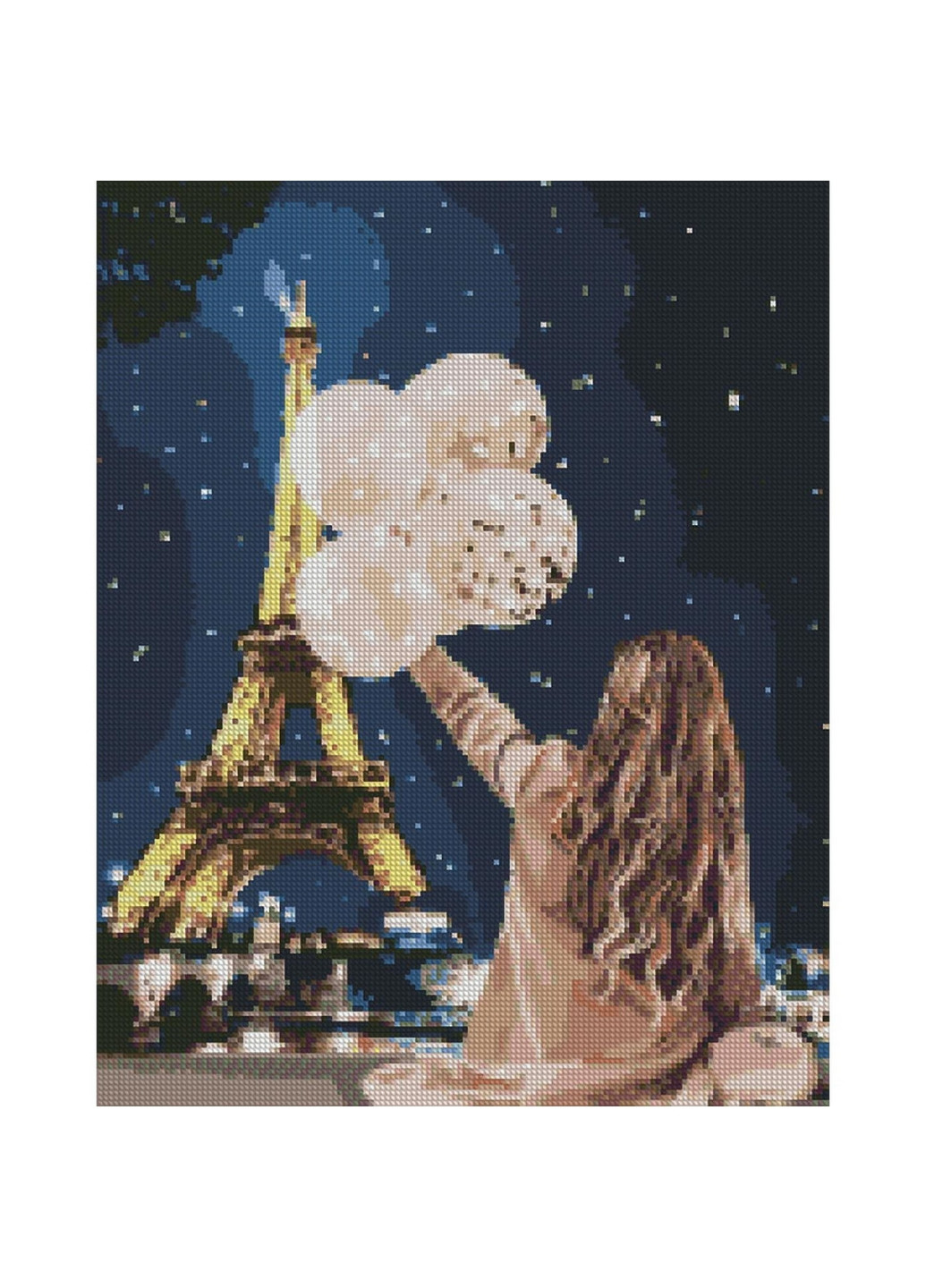 Алмазная мозаика "Незабываемый вечер в Париже" 50х40 см Идейка (267658732)