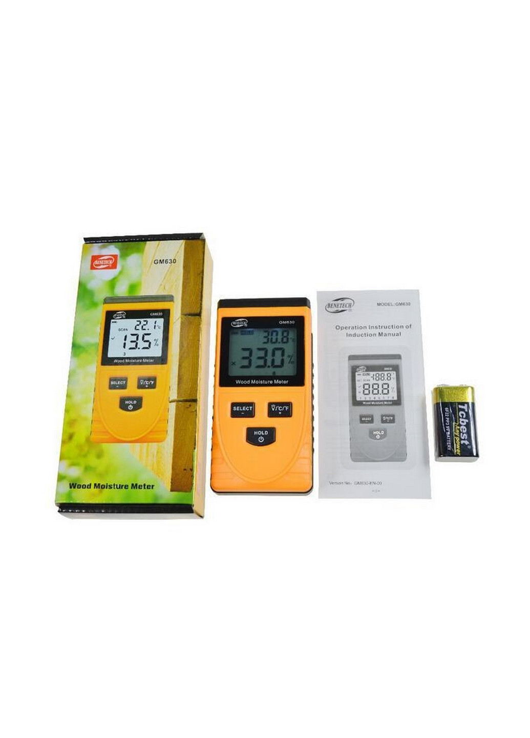 Вологомір безконтактний будматеріалів 0,5-79,5% BENETECH (267659578)