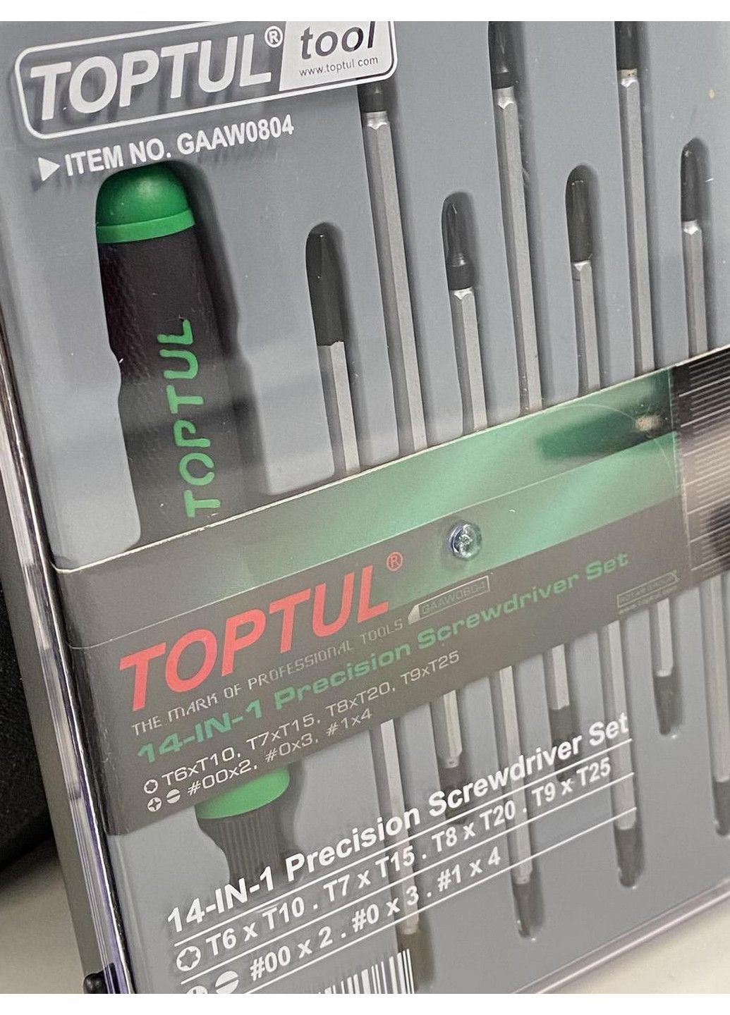 Комплект отверток для точных работ 14 в 1 (T5-T20,PH,SL) TOPTUL (267659356)