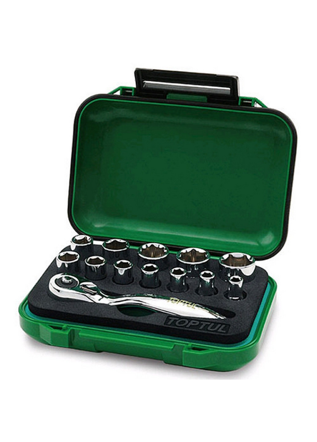 Комплект головок с трещоткой 1/4" 13ед. TOPTUL (267657191)