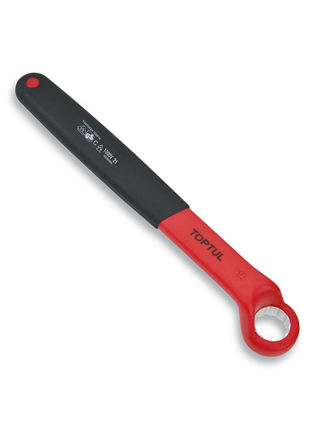 Изолированный ключ накидной односторонний (угол 75°) 9мм 1000V VDE TOPTUL (267659302)