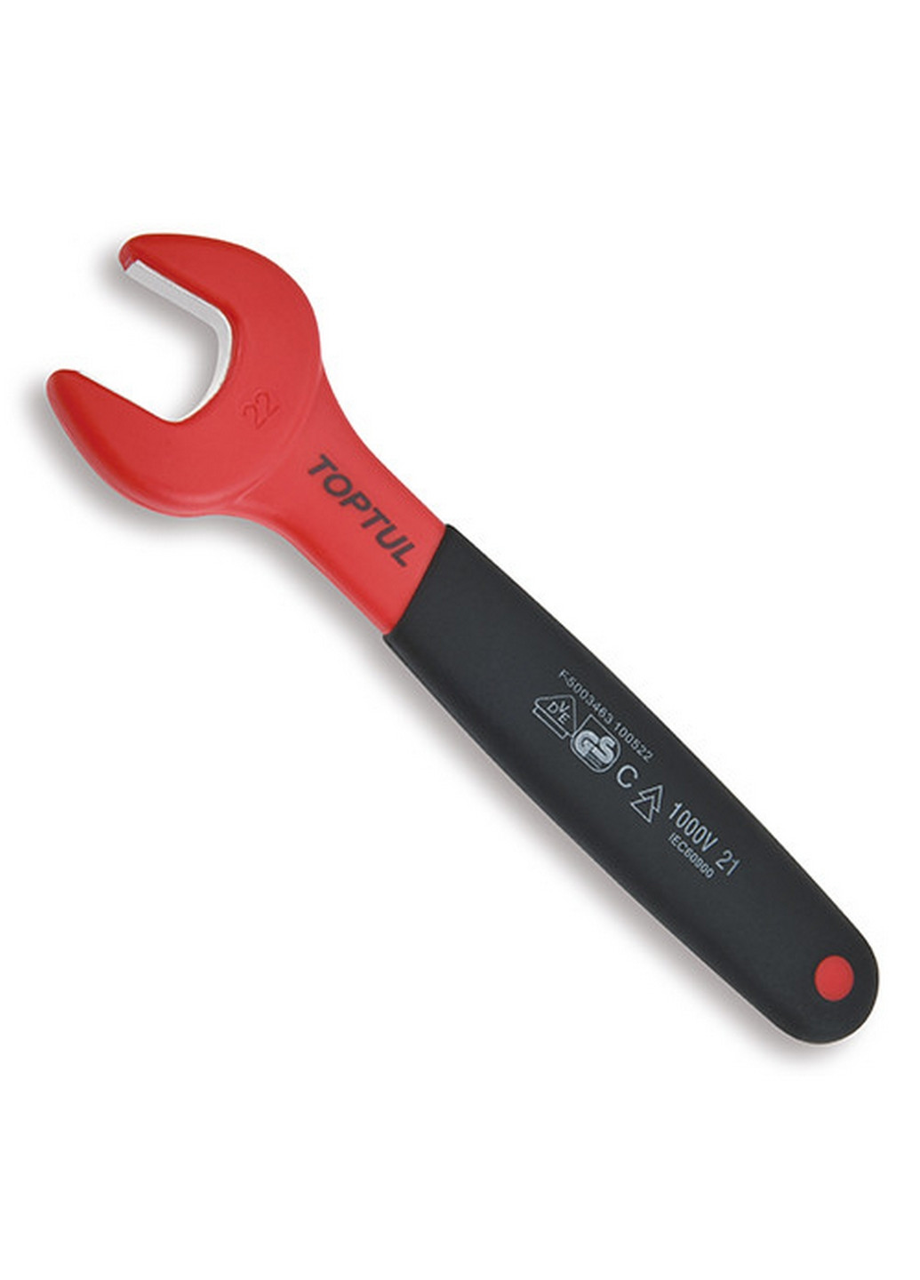 Ріжковий ключ односторонній діелектричний 21мм 1000V VDE TOPTUL (267658111)
