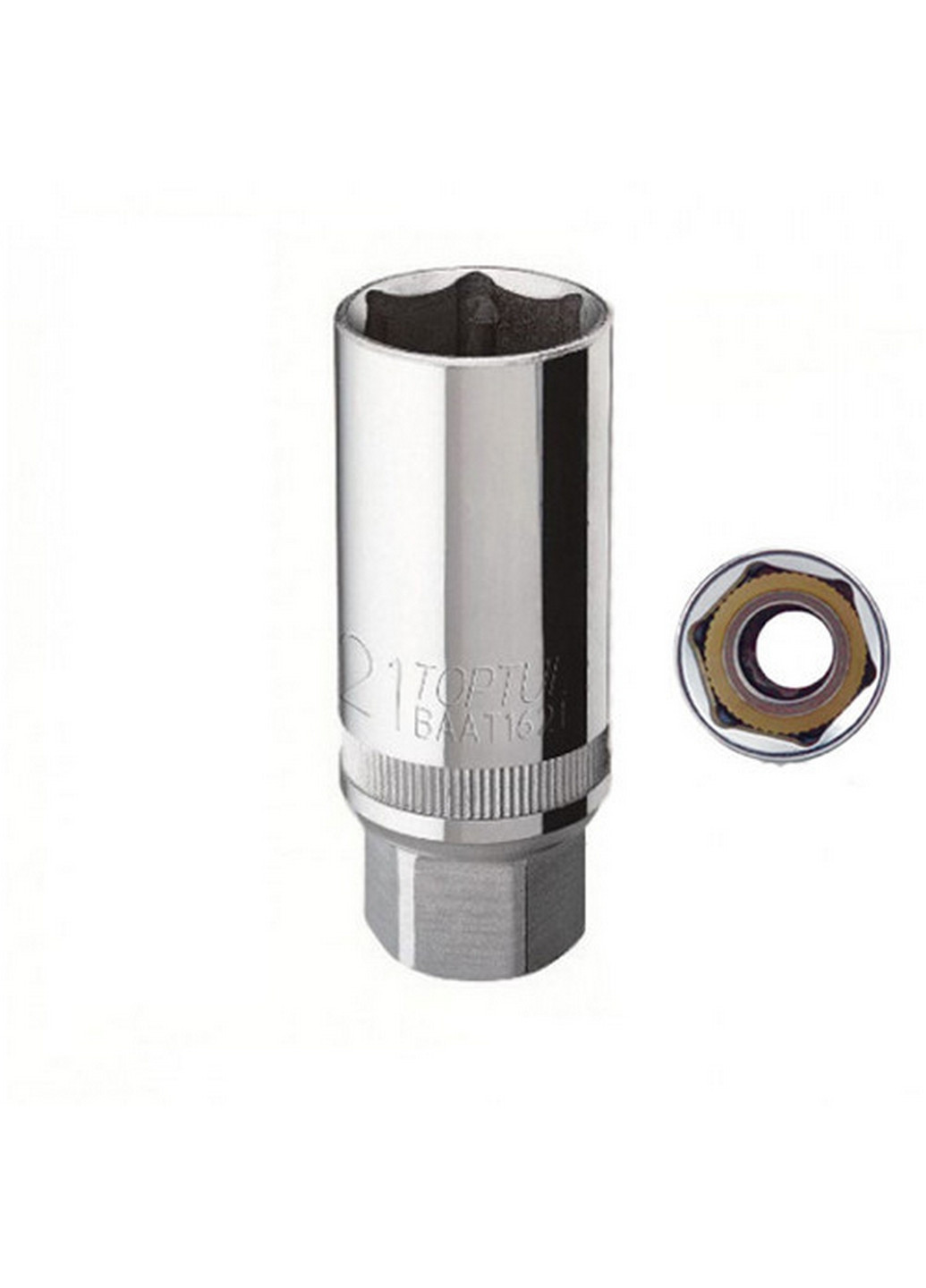Торцевая головка магнитная свечная 21мм 3/8" TOPTUL (267658091)