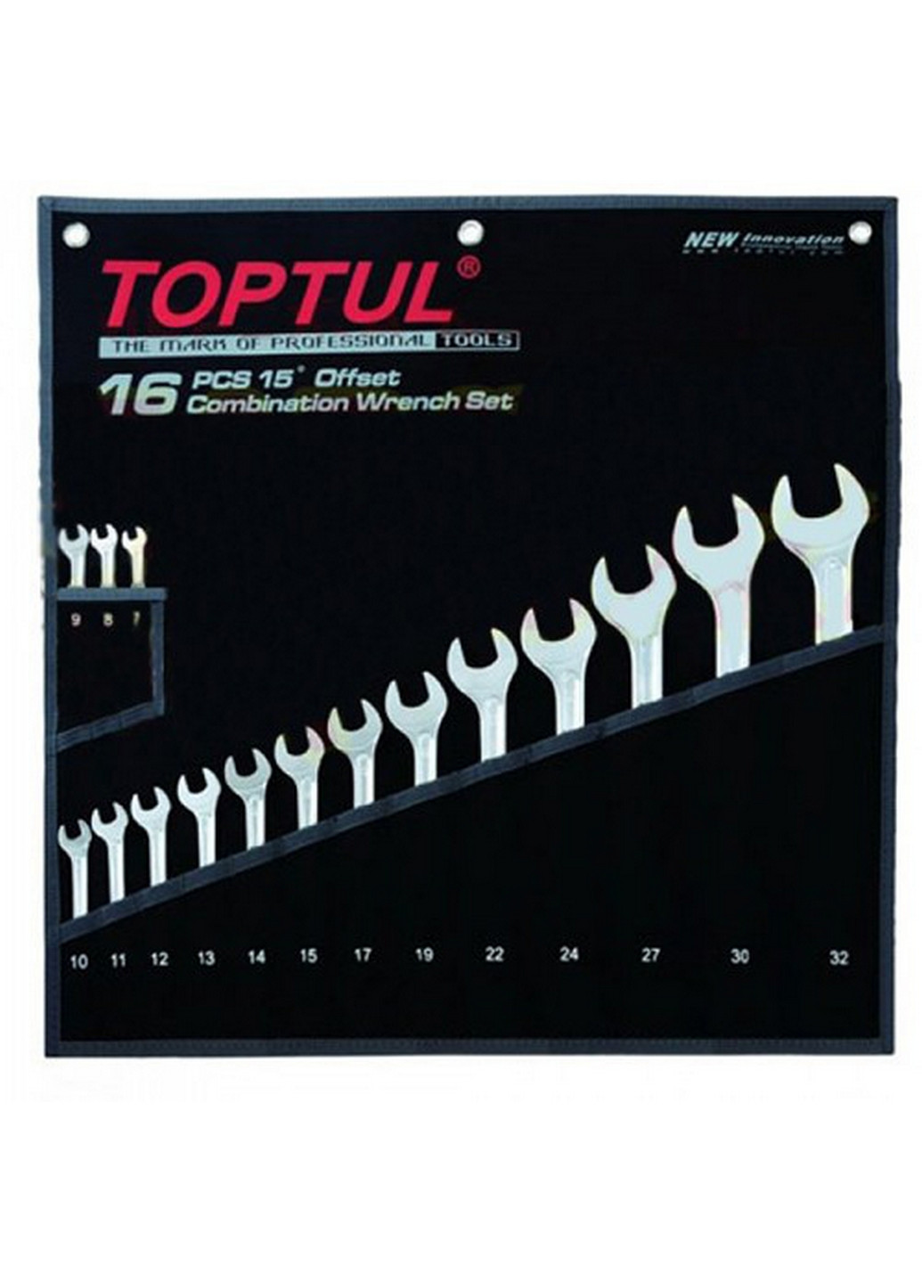 Комплект ключів ріжково-накидних 16 шт. 7-32 TOPTUL (267659289)