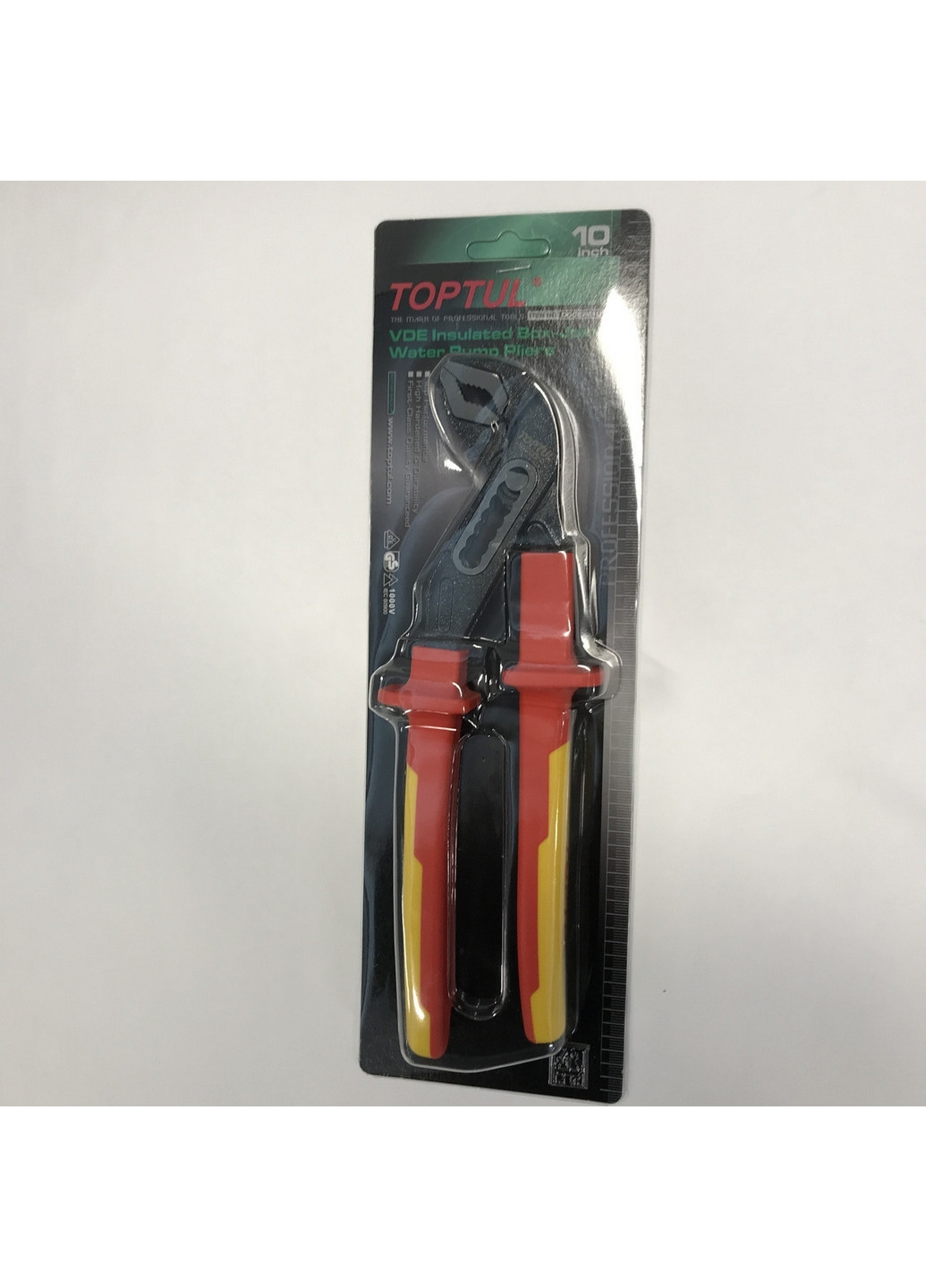 Клещи переставные изолированные 10" 1000V VDE TOPTUL (267657389)