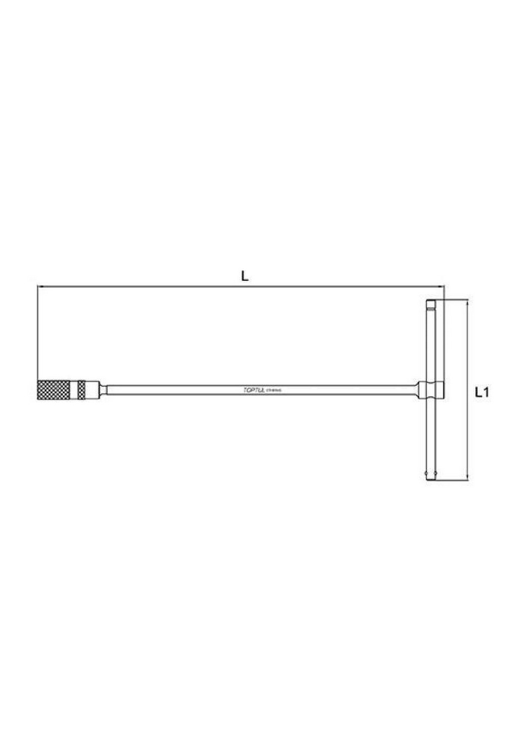 Свечной ключ с магнитом Т-образный 16мм L450мм TOPTUL (267654284)