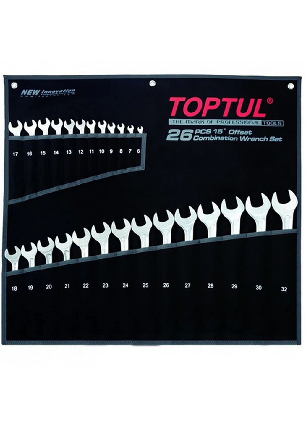 Комплект ключів комбінованих 26 шт 6-32 мм Super-Torque TOPTUL (267657256)