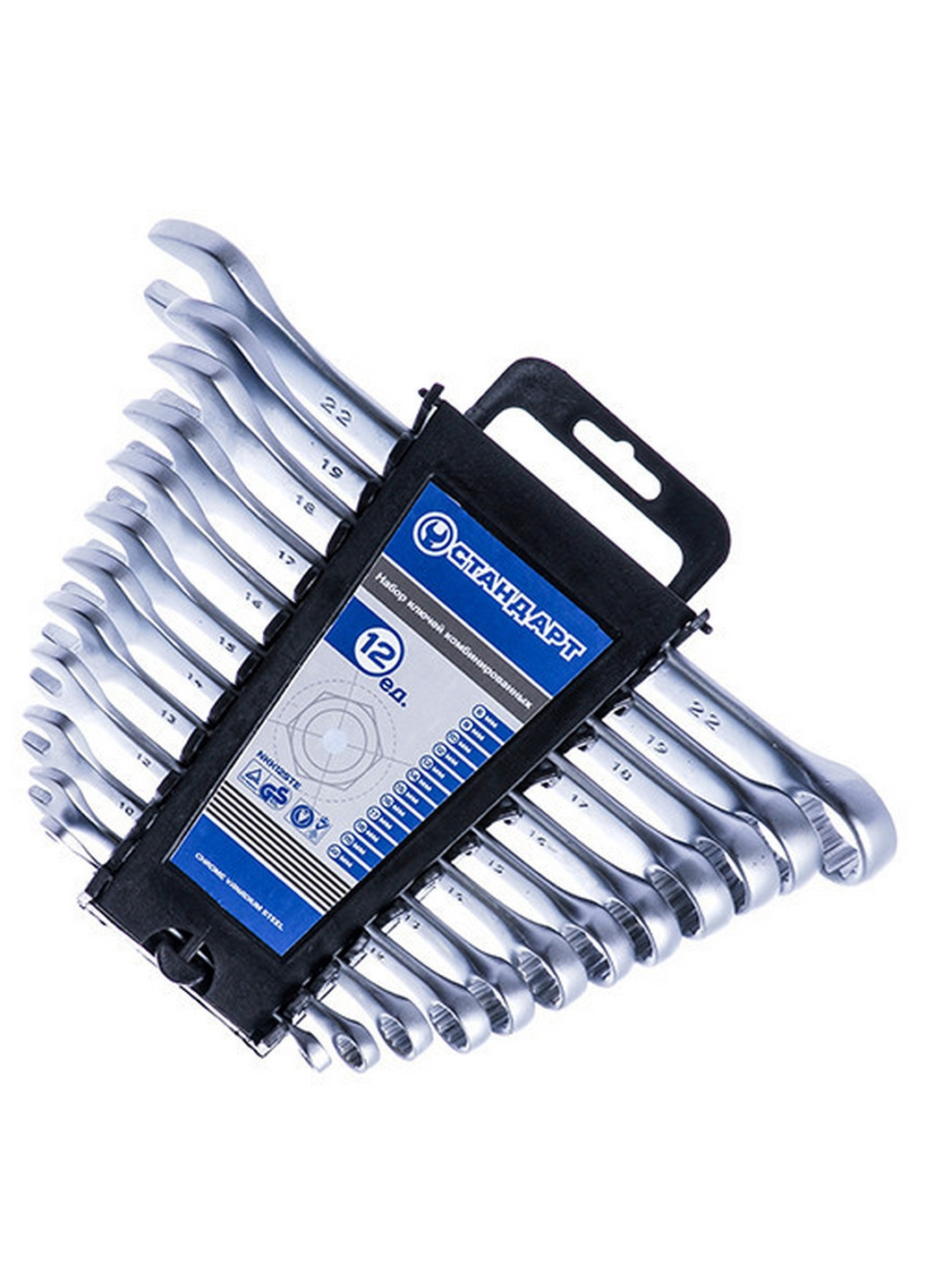 Комплект ключей комбинированных 12 шт 6-22 мм на холдере NKK12 СТАНДАРТ (267657415)