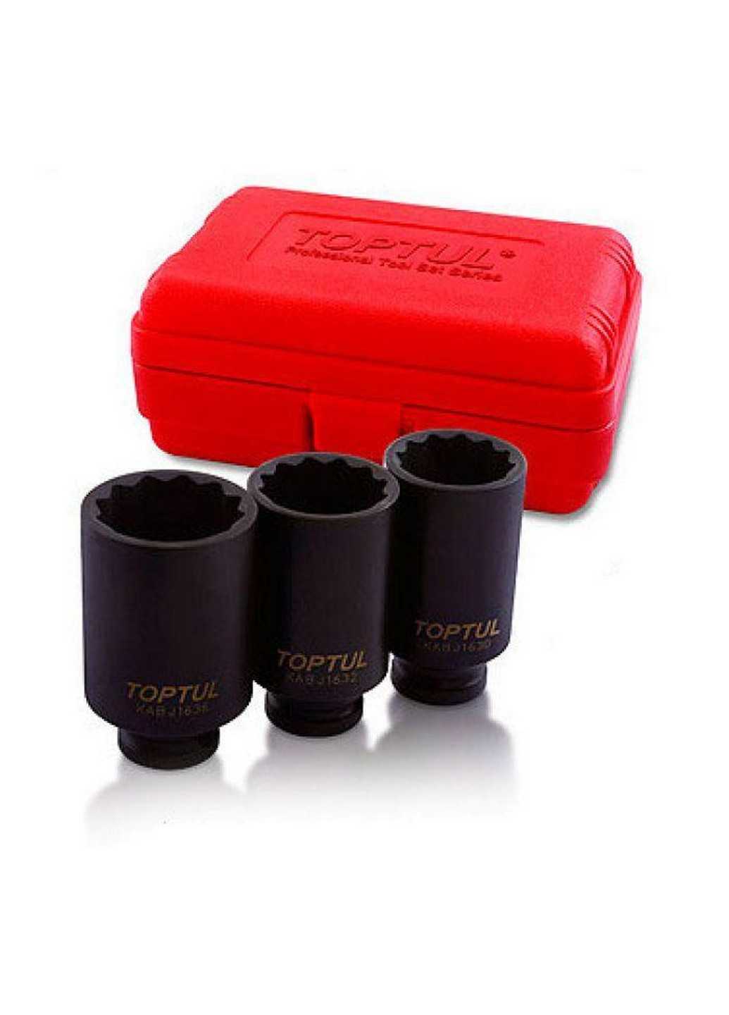 Комплект ударных головок длинных для ступичных гаек 1/2" TOPTUL (267658182)
