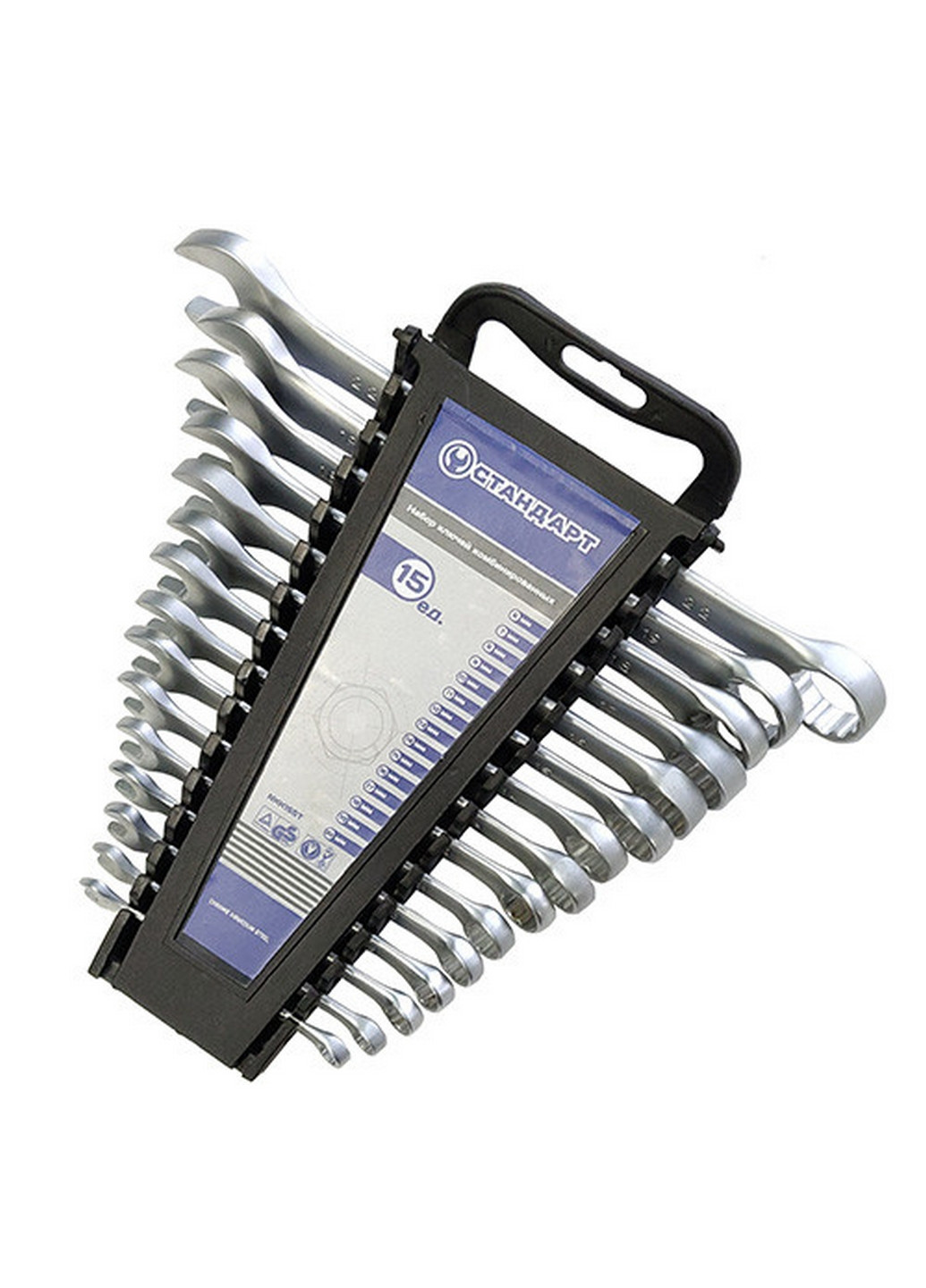 Комплект ключей комбинированных 6-22 мм 15 ед. на холдере СТАНДАРТ (267657393)