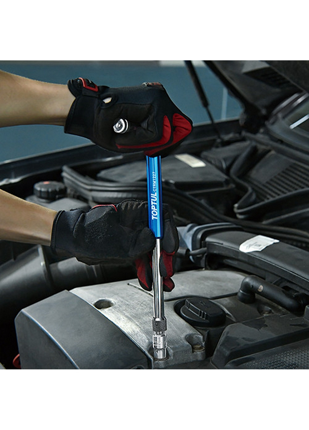 Вороток Т-образный с трещоткой 1/4" 72 зубца L=132*260мм TOPTUL (267654162)